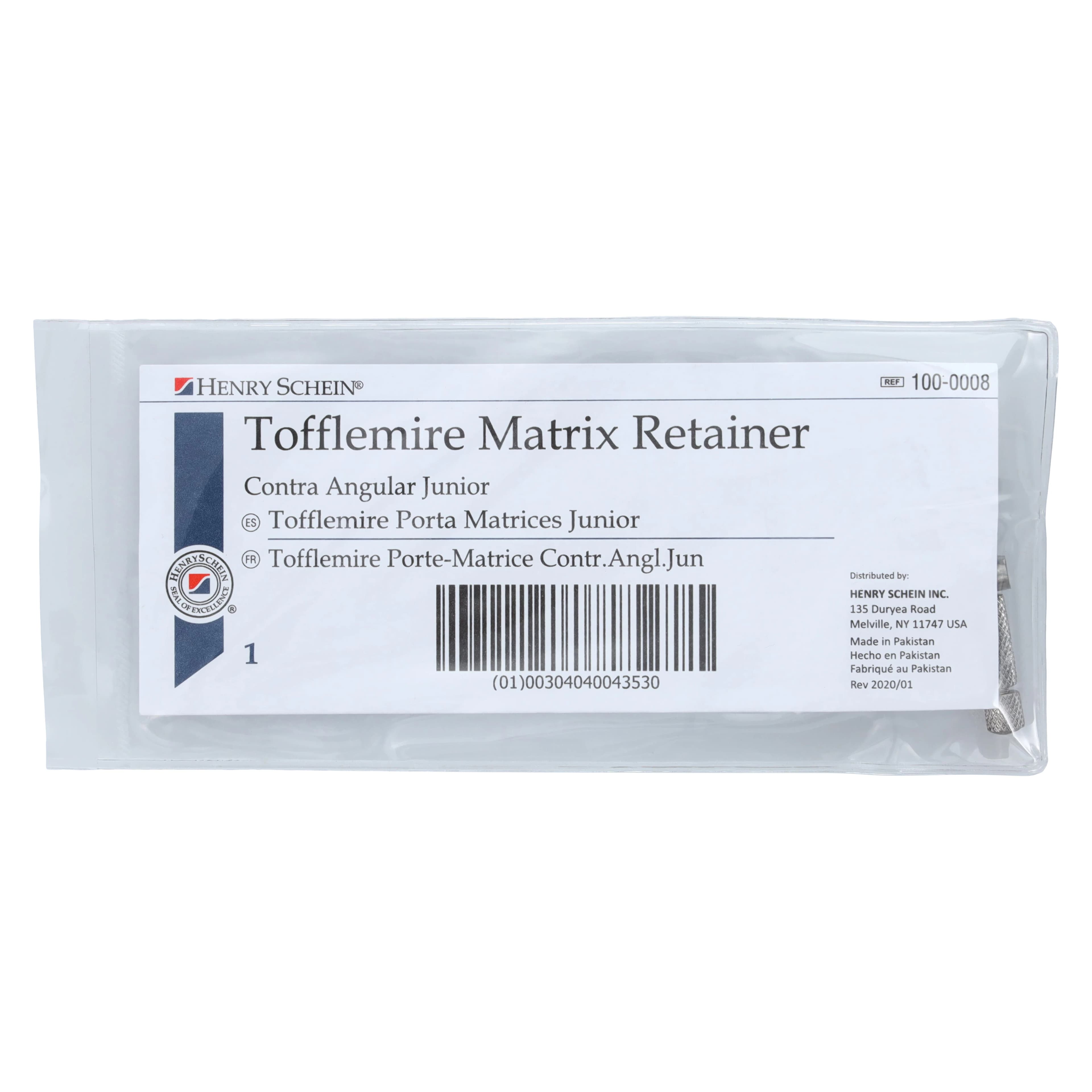 Henry Schein Tofflemire Matrix Retainer, Contra Angle Jr, Stainless Steel, 1 Each thumbnail 5