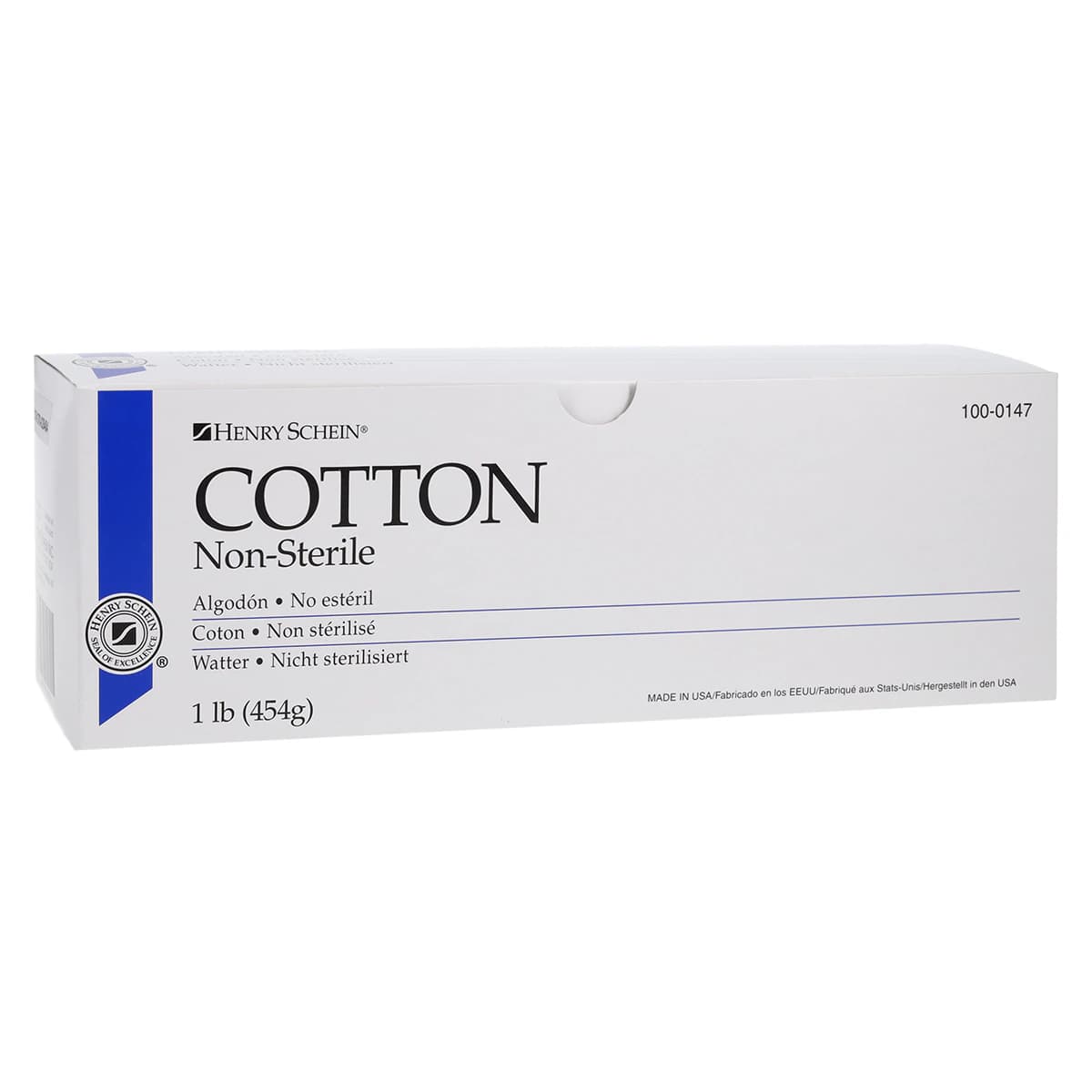 Henry Schein Non-Sterile Cotton Absorbant Roll, 1 lb Box - Non-Sterile Cotton Absorbant Roll - Image 1