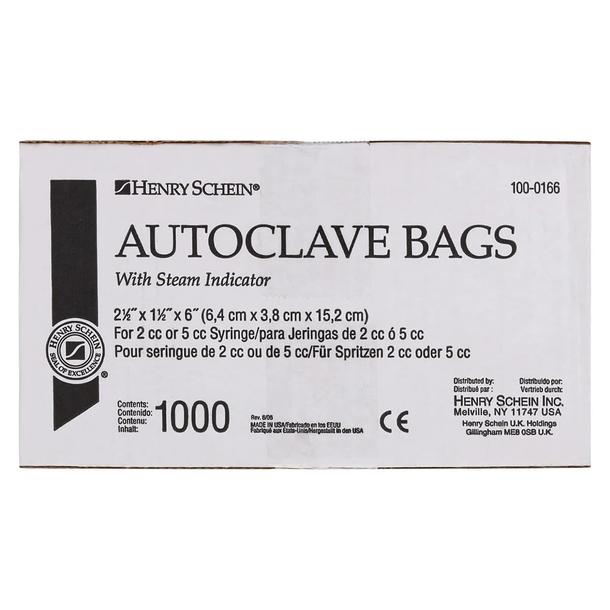 Henry Schein Autoclave Bags, Self-Seal, 6 in x 2.5 in, White, 1000/Box thumbnail 4