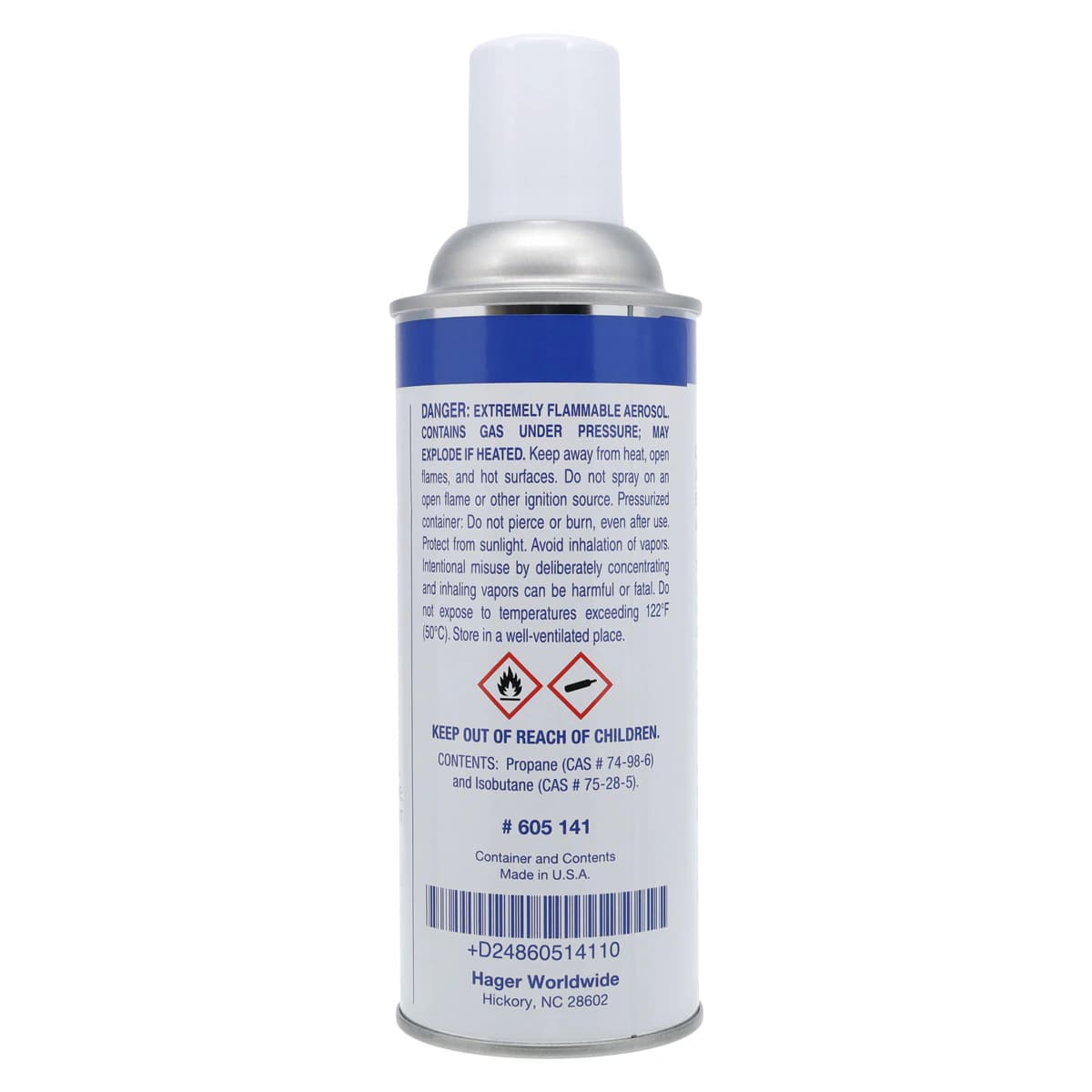 Hager Worldwide APT II/III Econo Butane Gas Refill, 6 oz (177 ml) Can, 1/Pk, 605141 thumbnail 2