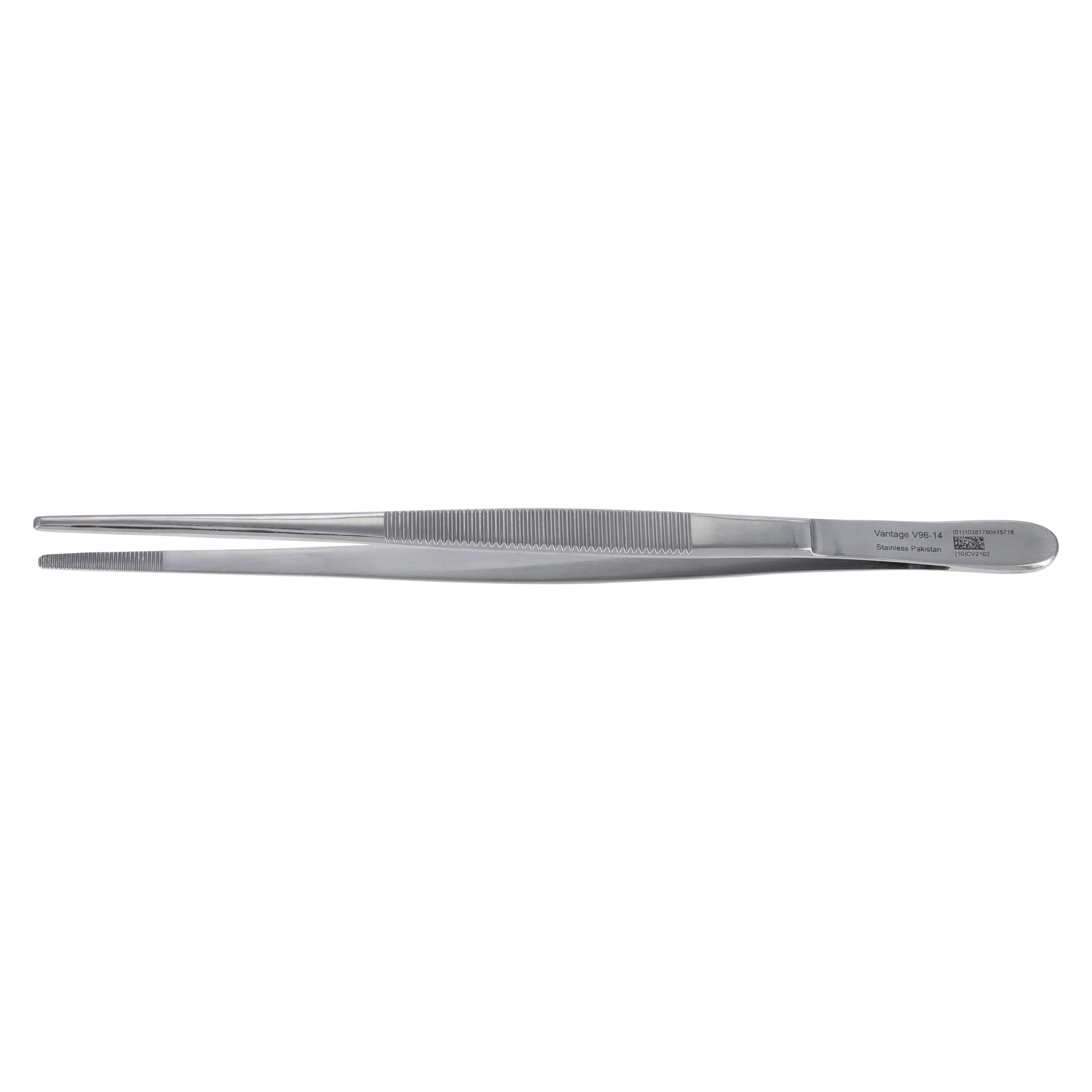 Miltex Vantage Dressing Forceps, 8 Inch, Stainless Steel, Autoclavable, Each - Thumb Forceps Economy - Image 1
