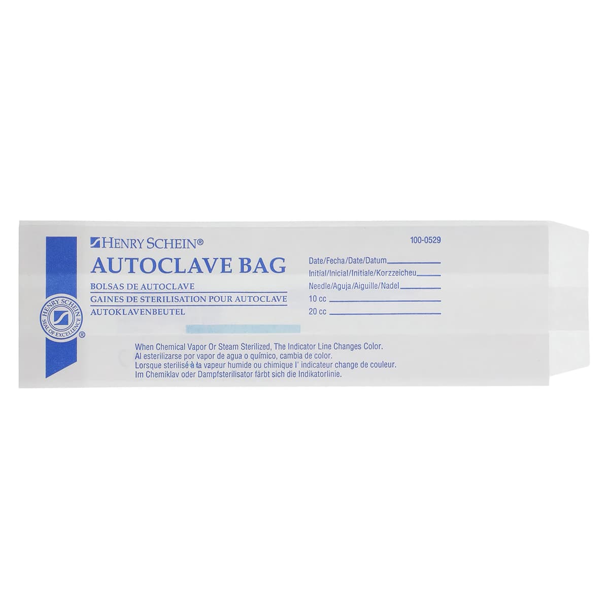 Henry Schein Autoclave Bags, Self-Seal, 8 in x 2.5 in, White, 1000/Box thumbnail 2