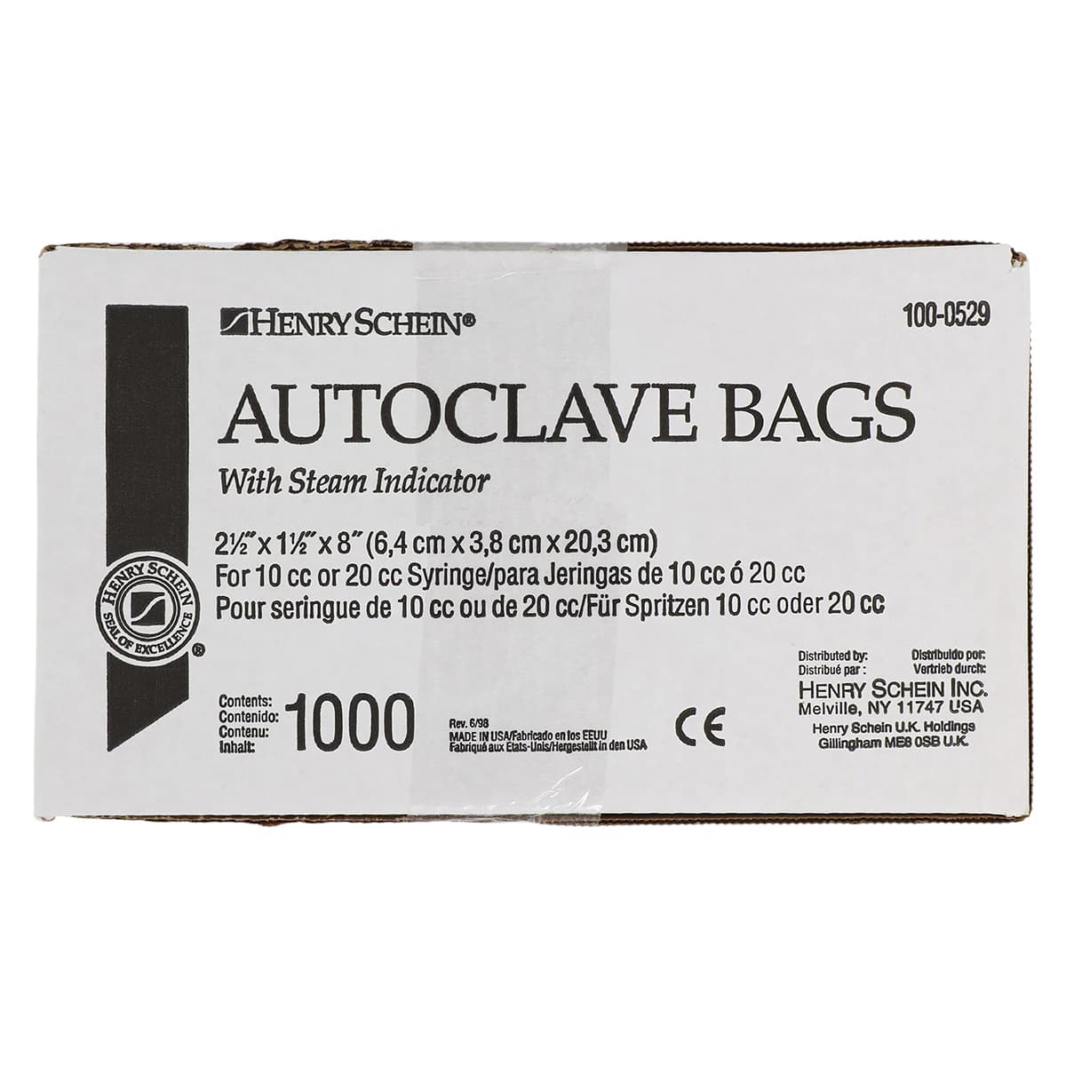 Henry Schein Autoclave Bags, Self-Seal, 8 in x 2.5 in, White, 1000/Box thumbnail 4
