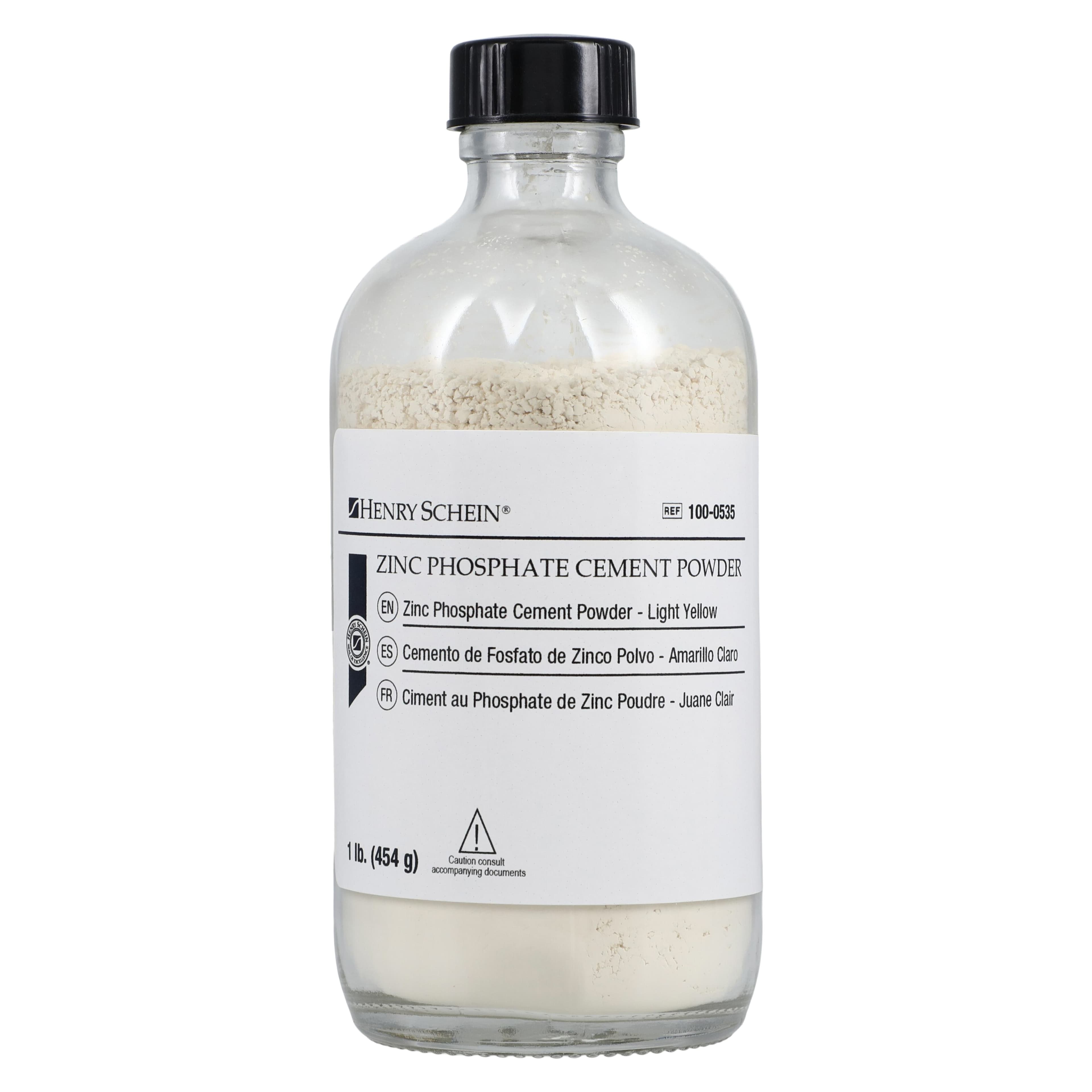 Henry Schein Zinc Phosphate Cement Powder, Ortho Size, Light Yellow, 1 lb/Bottle thumbnail 2