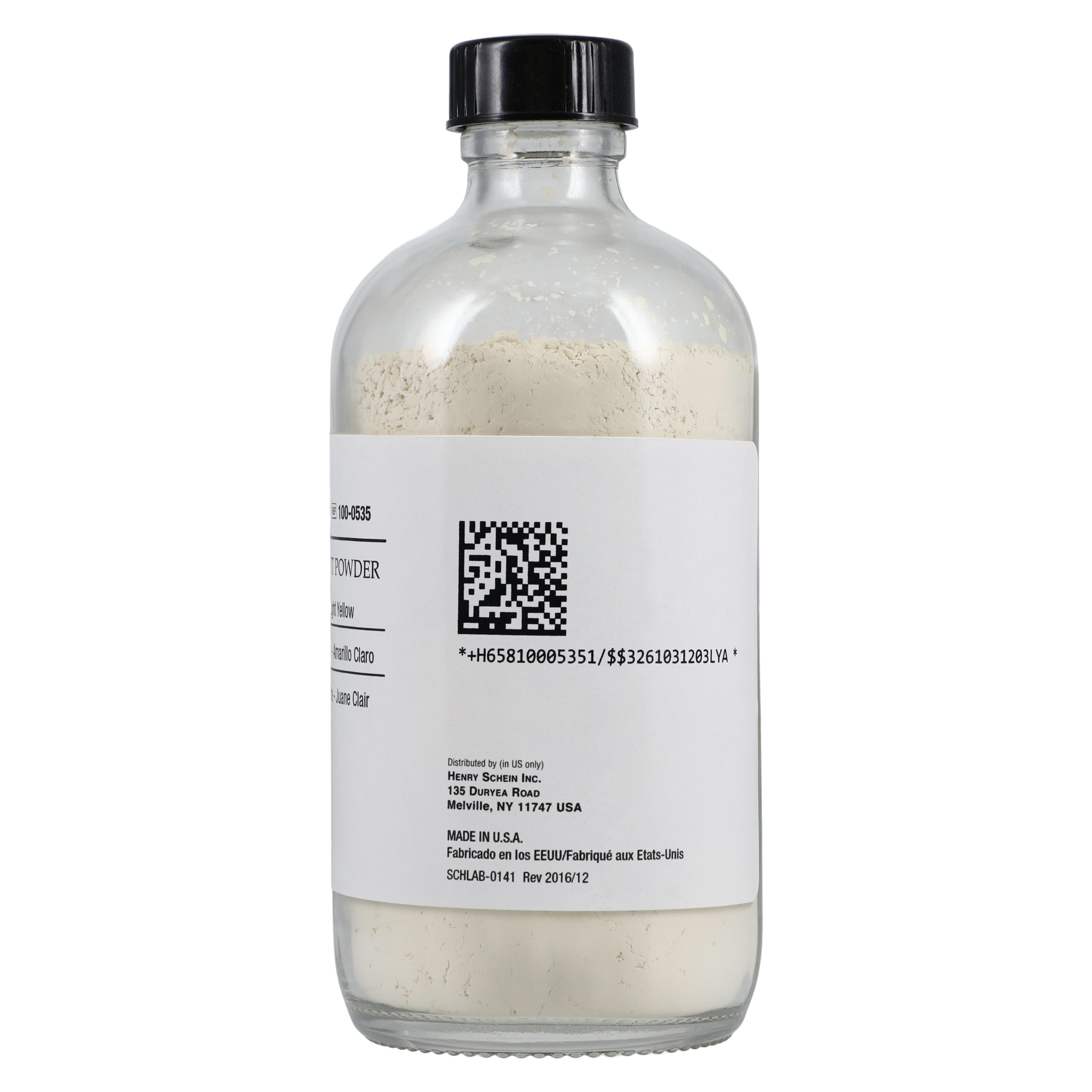 Henry Schein Zinc Phosphate Cement Powder, Ortho Size, Light Yellow, 1 lb/Bottle thumbnail 3