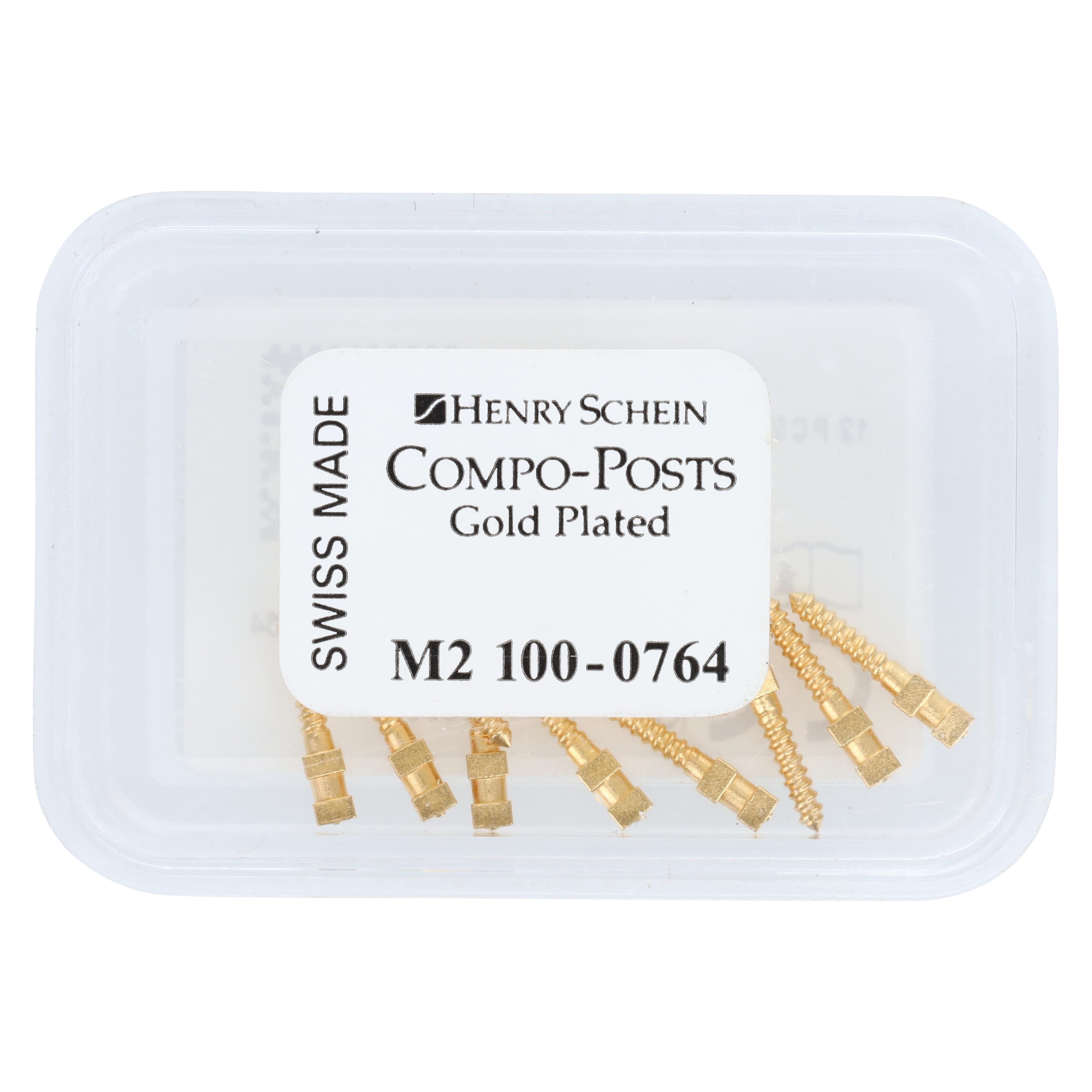 Compo-Post Gold Plated Screw Post Refill, Medium, 9.5 mm, 12/Box thumbnail 2