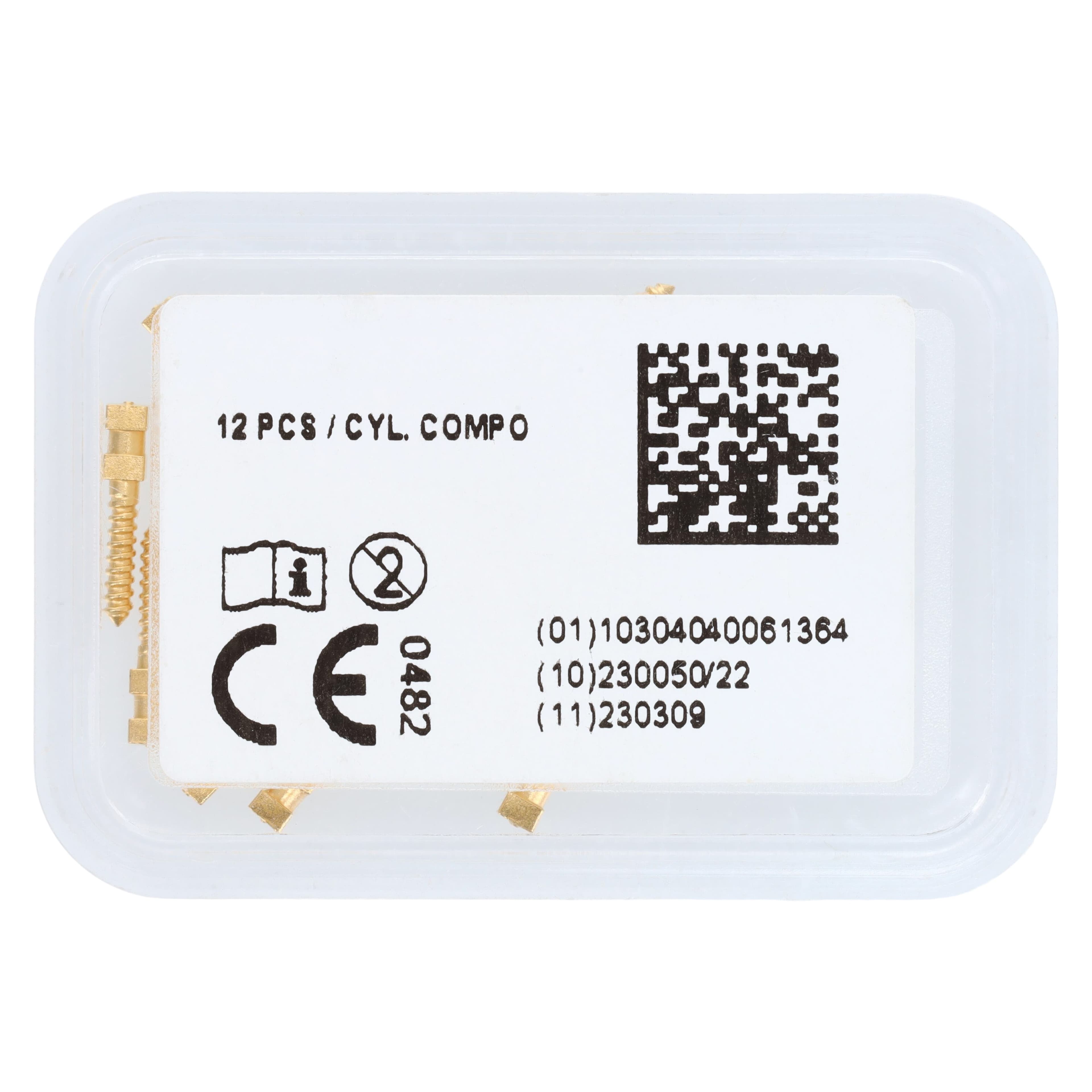 Compo-Post Gold Plated Screw Post Refill, Medium, 9.5 mm, 12/Box thumbnail 3