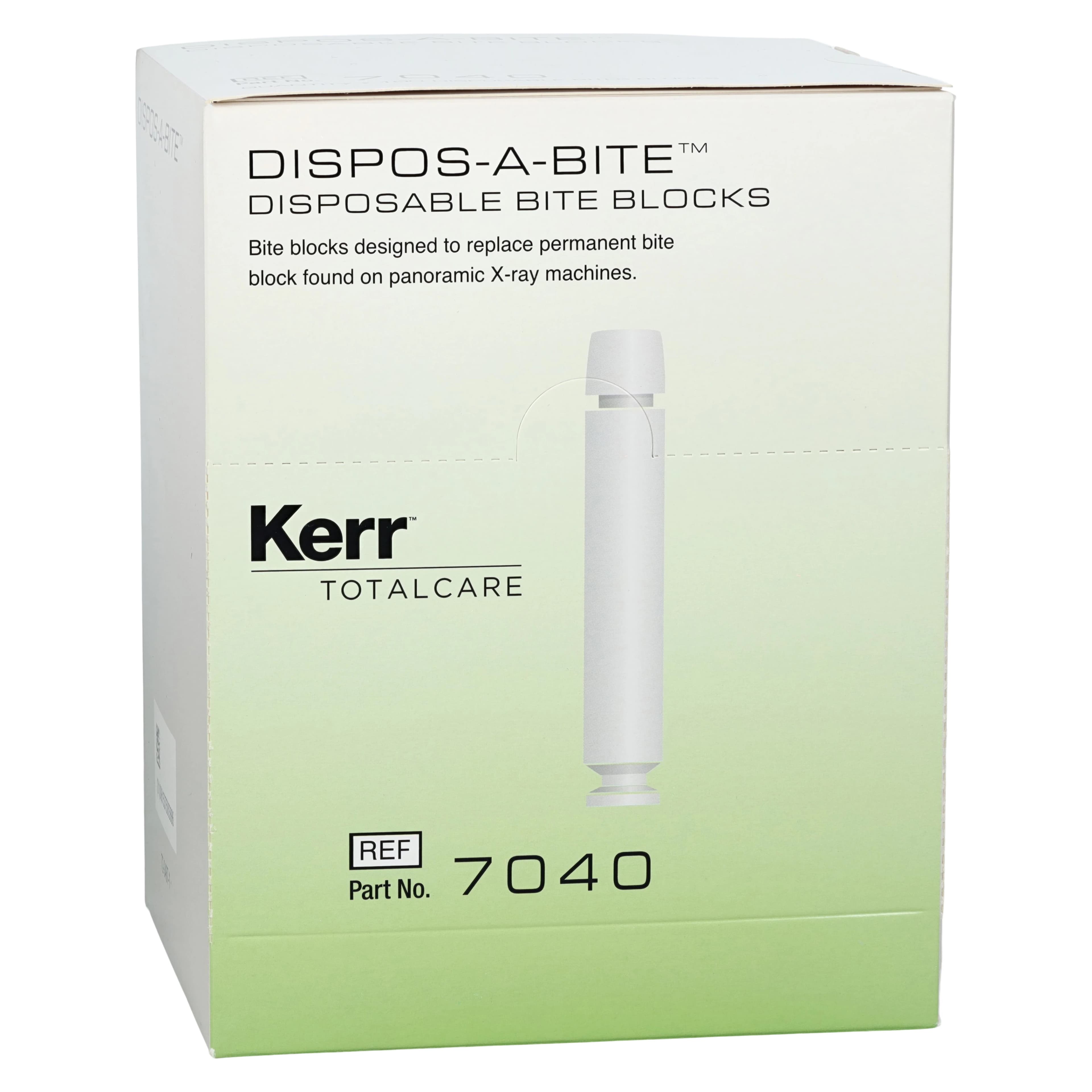 Kerr Dispos-a-Bite Disposable Bite Block for GE/Gendex Panoramic X-Ray, White, 100/Box, #7040C - Dispos-a-Bite™ Disposable Biteblock for GE/Gendex Box of 100 - Image 1