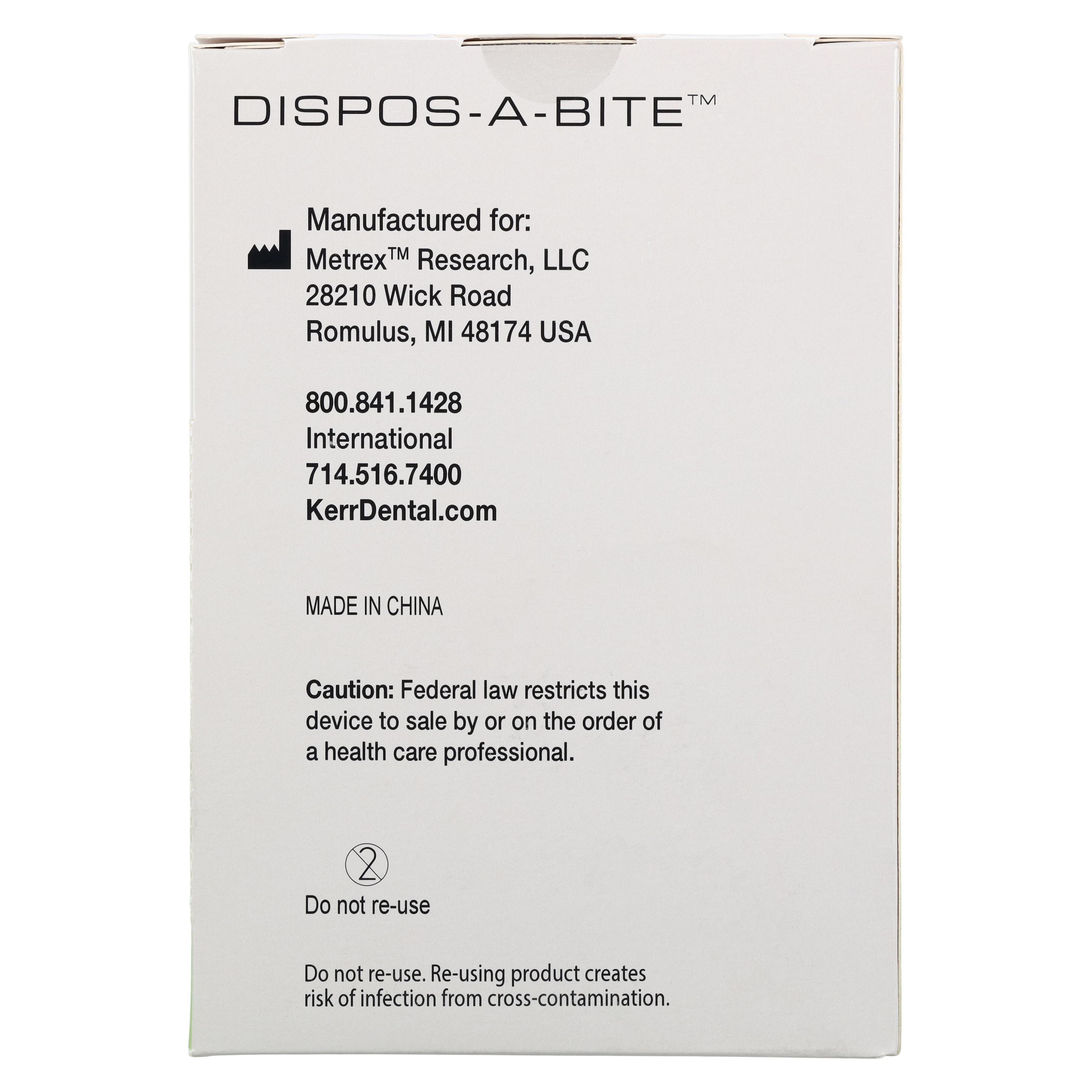 Kerr Dispos-a-Bite Disposable Bite Block for Panoramic X-Ray, Fits Belmont Autopan/Fiad-Rotograph, White, 100/Box, #7080C thumbnail 3