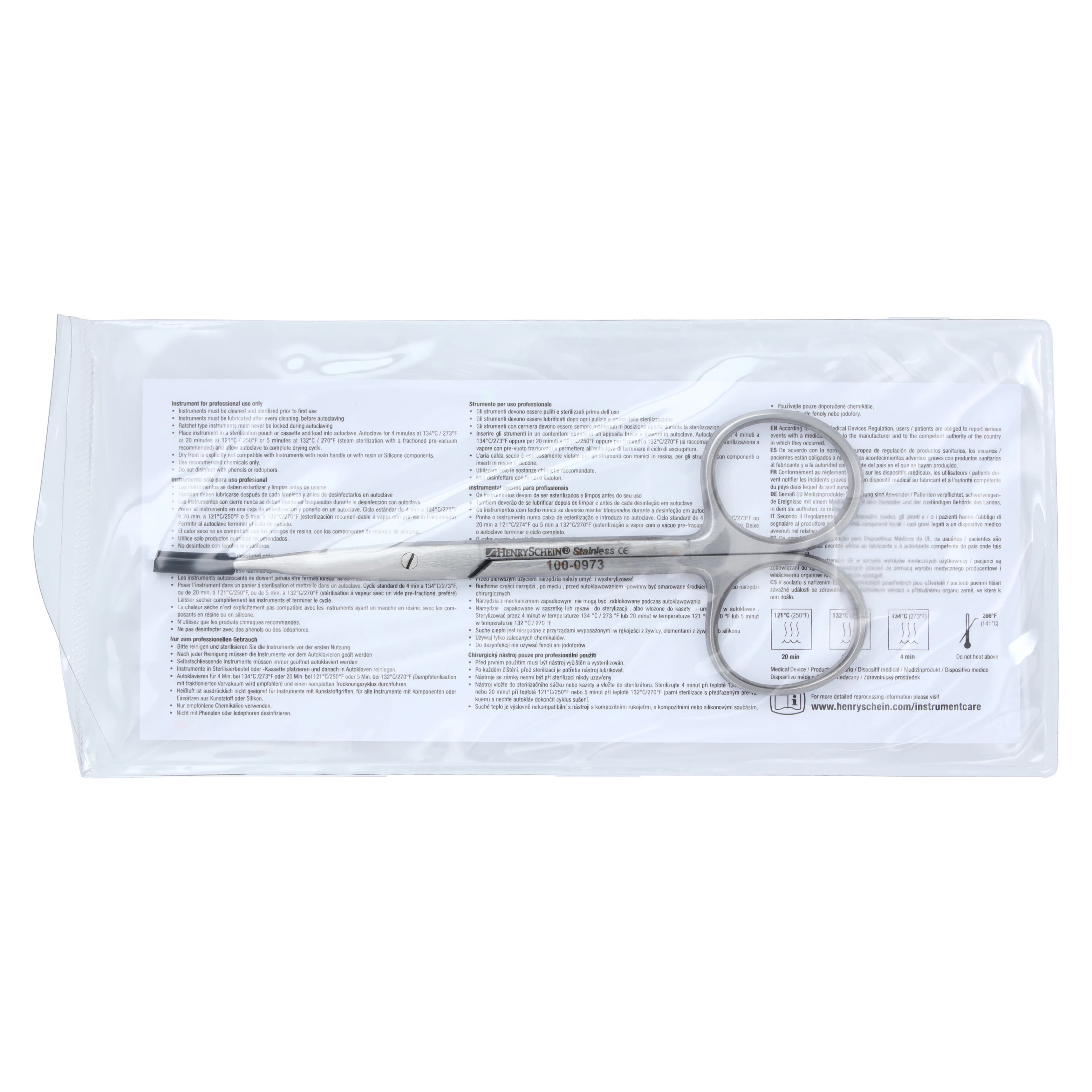 Henry Schein Stevens Tenotomy Scissors, Straight, 4-1/2", Stainless Steel, Each - Tenotomy Scissor Stevens Blunt - Image 1