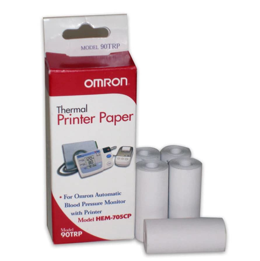 Thermal Printer Paper for Blood Pressure Monitor, White, Latex-Free, 5 Rolls/Box - Printer Paper for Digital Print Out Blood Pressure Monitor, 5 Rolls/Pkg - Printer Paper for Digital Print Out Blood Pressure Monitor, 5 Rolls/Pkg - Image 1