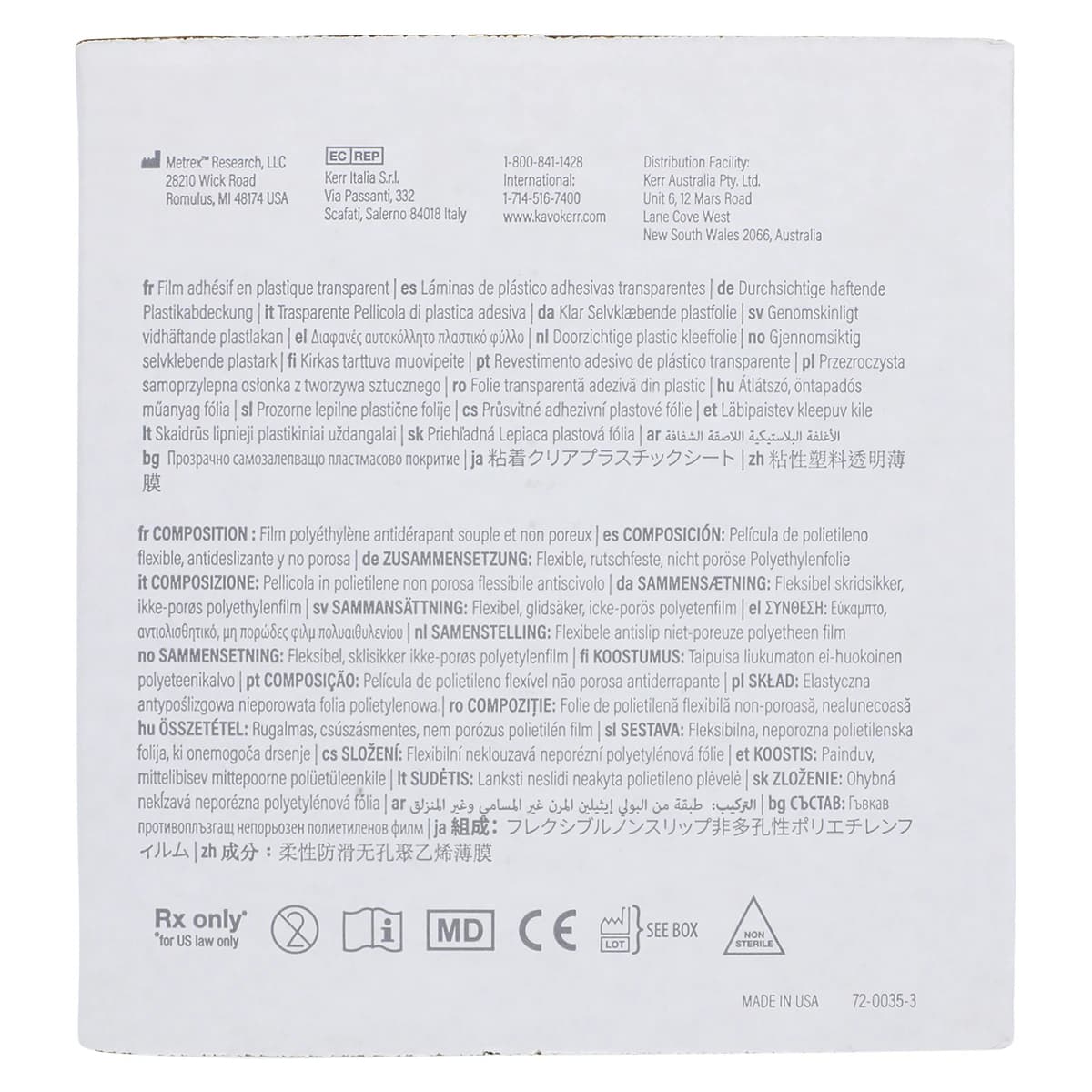 Pinnacle Cover-All Adhesive Barrier Film, Blue, 4" x 6", 1200/Roll, 3710-B thumbnail 3