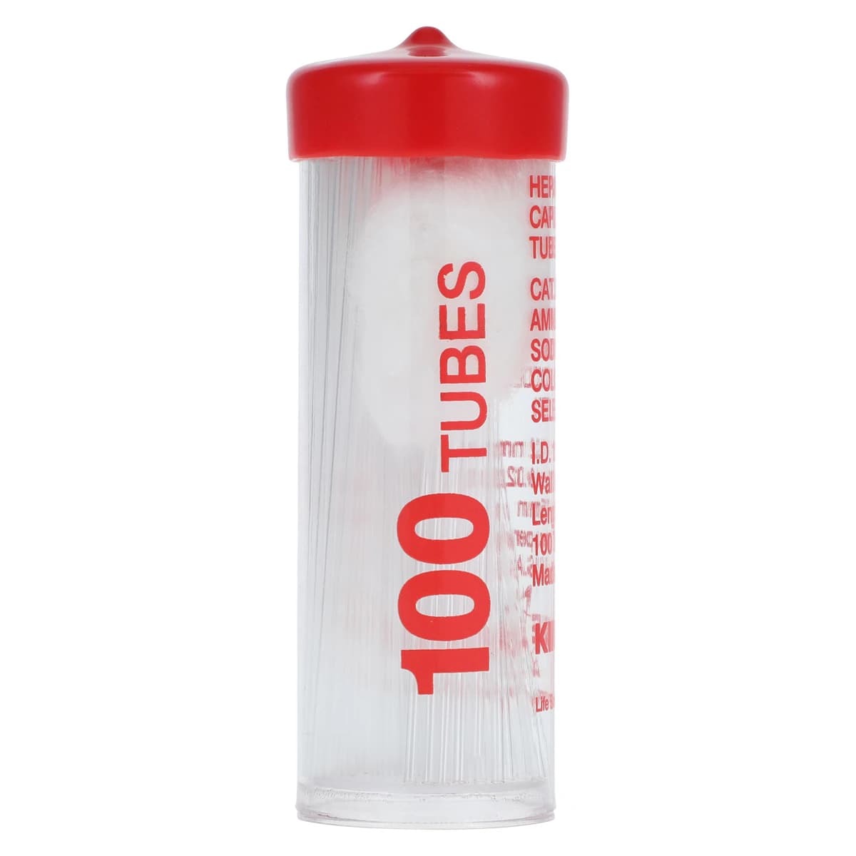 Microhematocrit Capillary Tube, Heparinized, Soda-Lime Glass, Snap Cap, Red Tip, 1.1 x 75 mm, 100/Bottle thumbnail 3