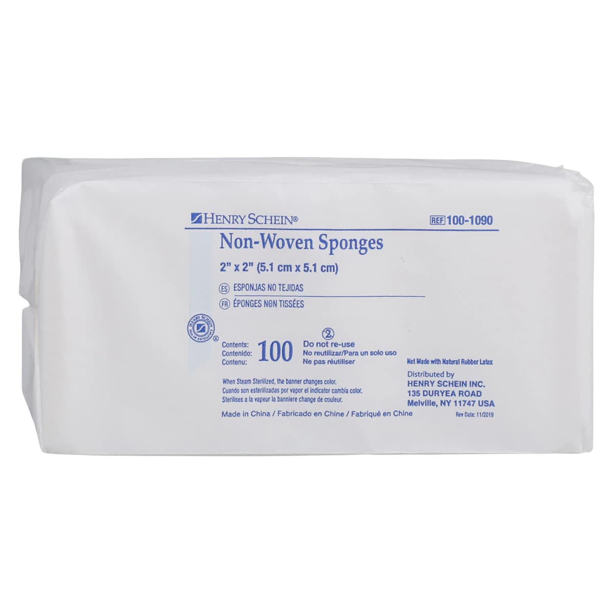 Henry Schein Viscose Non-Woven Sponge, 2x2", 4-Ply, Non-Sterile, Square, Latex-Free thumbnail 2