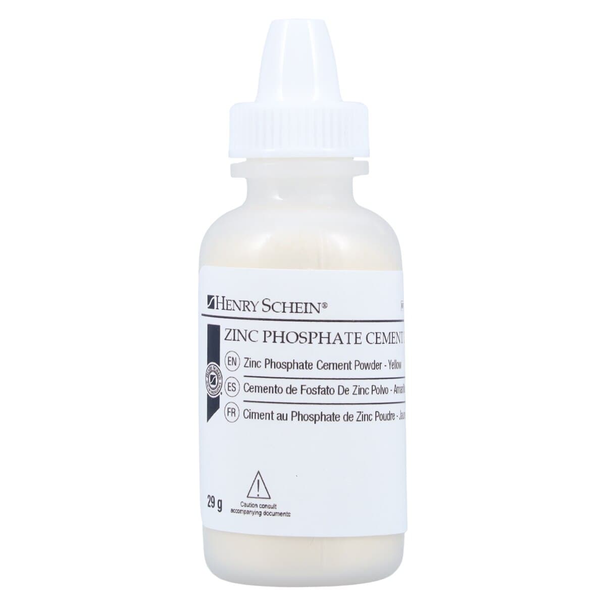 Henry Schein Zinc Phosphate Cement Powder, Yellow, 29 g Bottle thumbnail 2