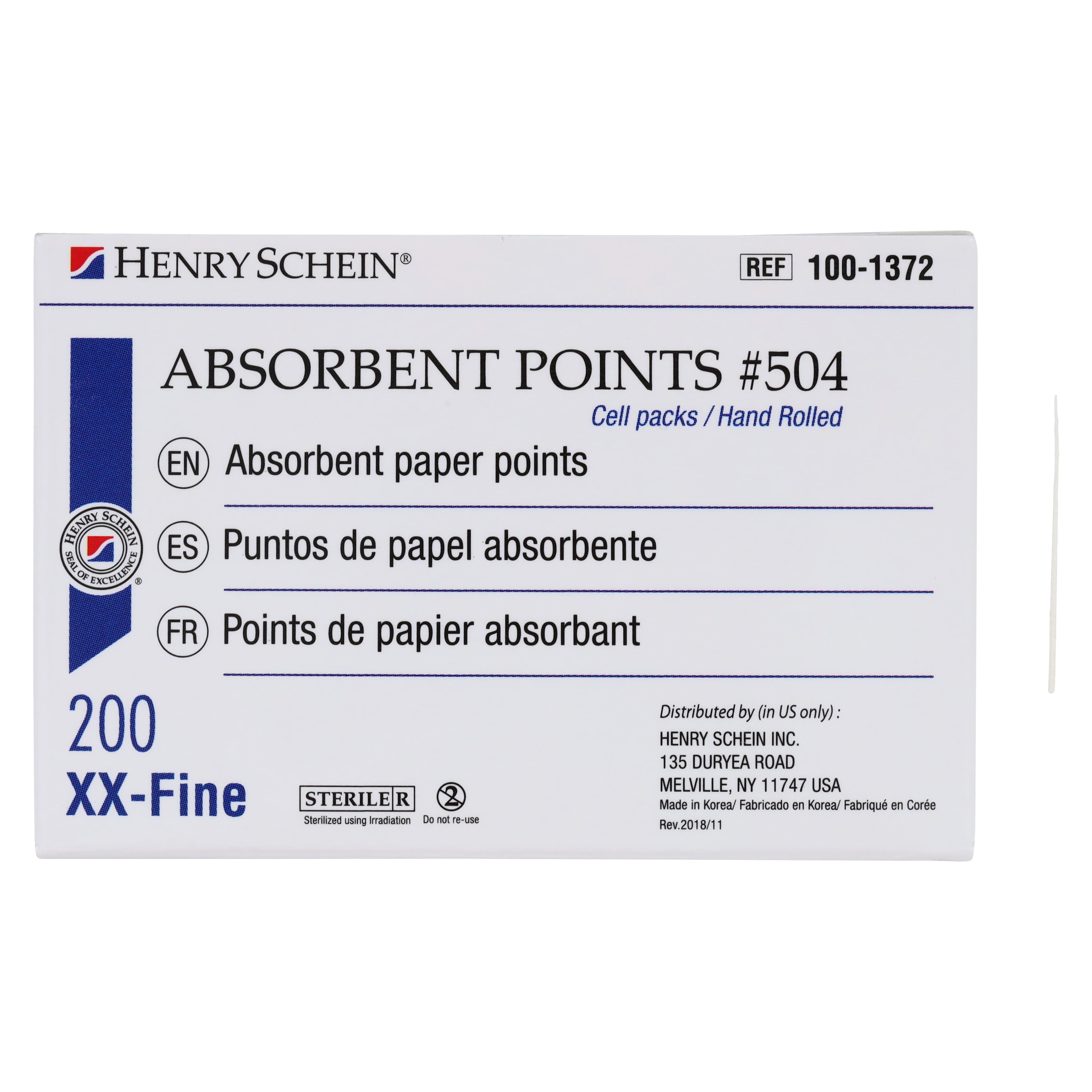 Absorbent Points #504, XX-Fine, White, Sterile, 200/Box thumbnail 6