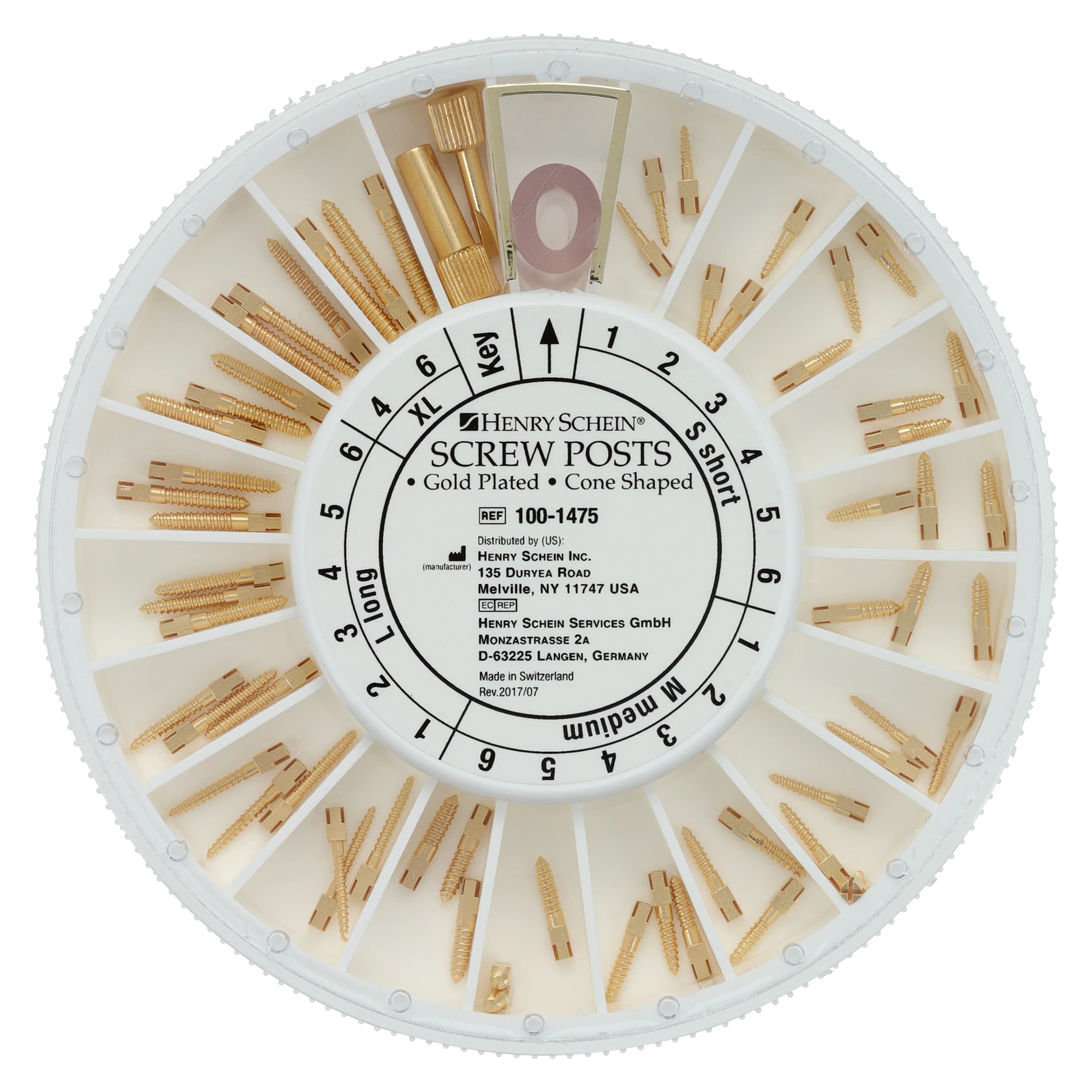 Screw Posts Assortment 403A, Gold-Plated, 60/Bx thumbnail 3