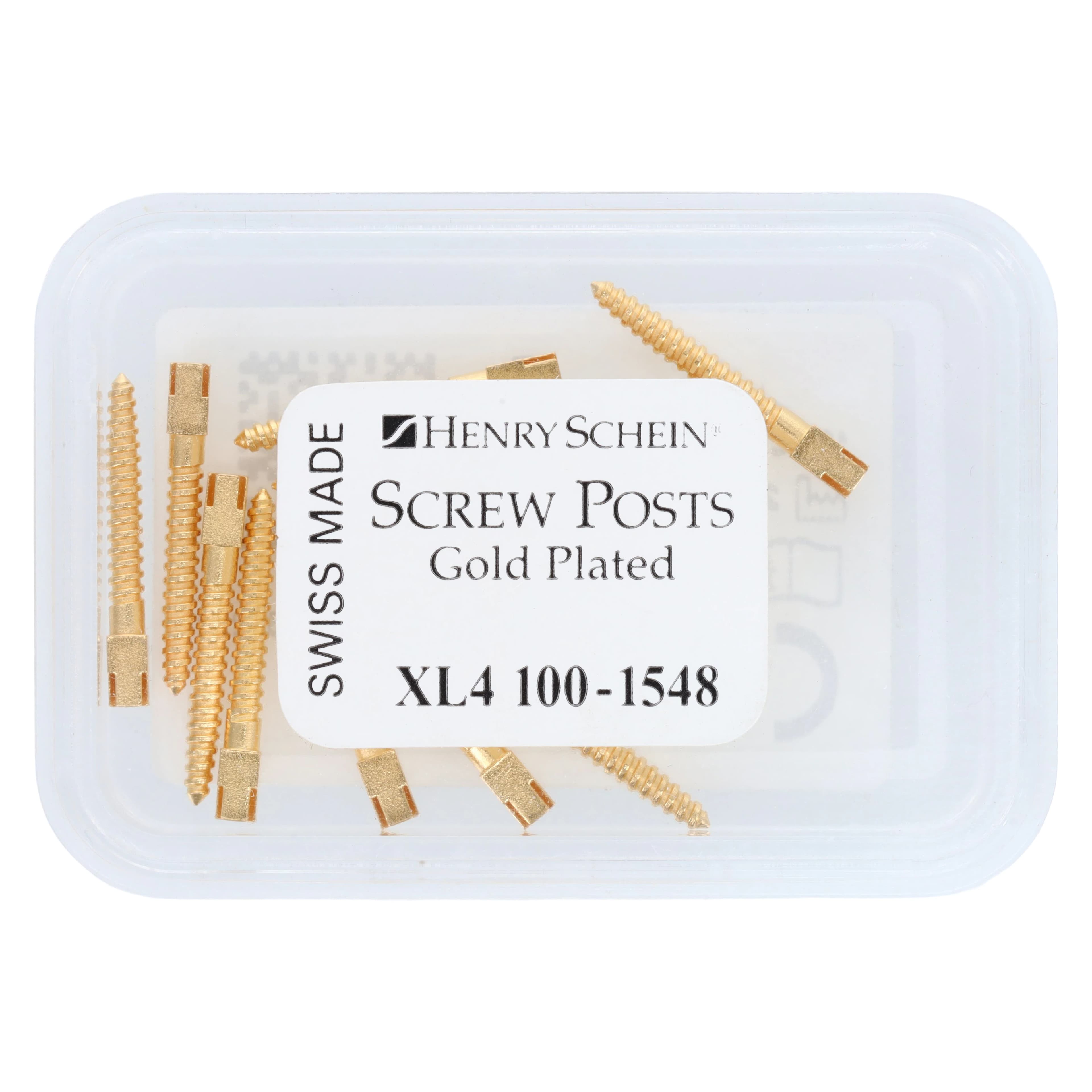 Screw Posts Gold Plated Refills, Extra Long, 14 mm, 12/Box thumbnail 2
