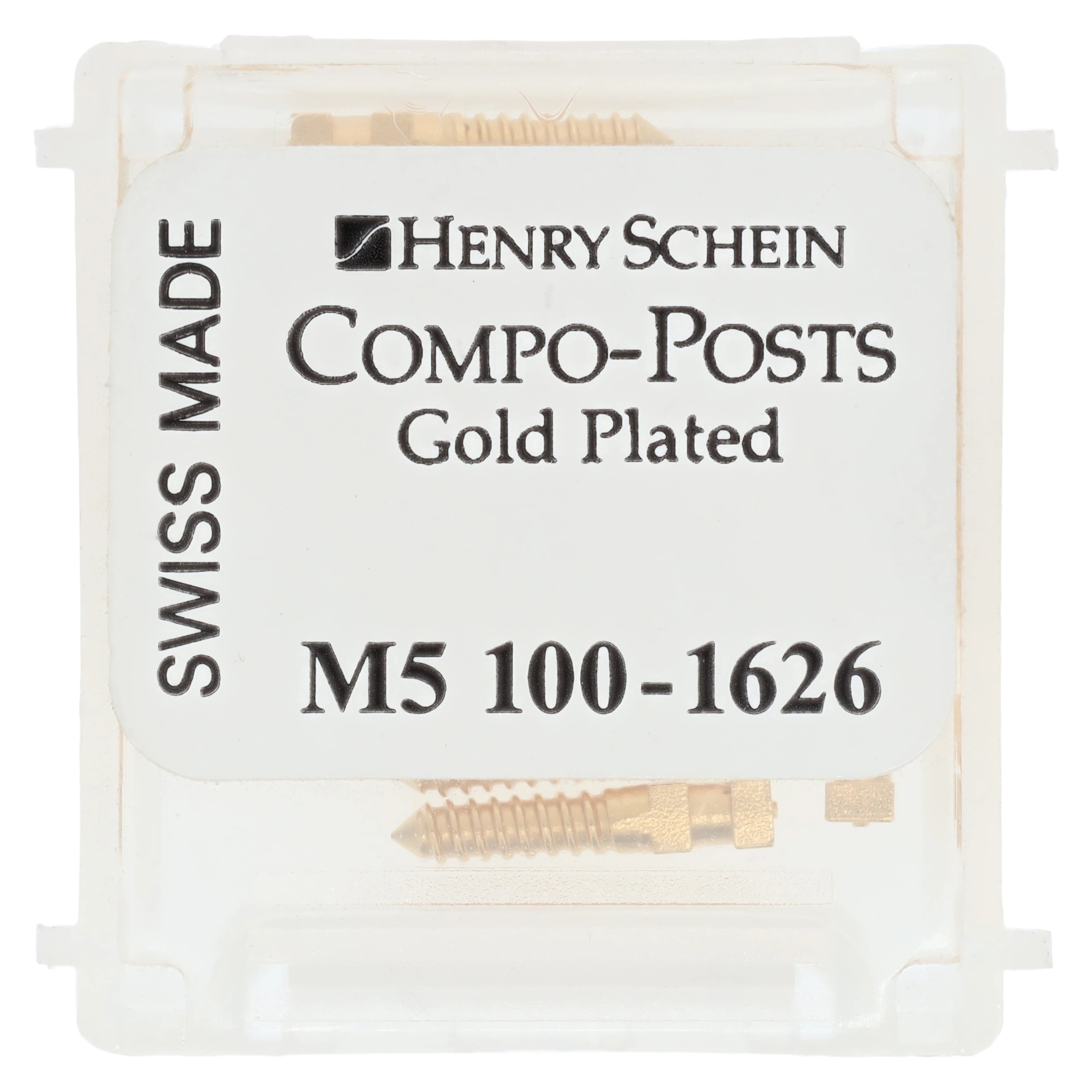 Compo-Post Gold Plated Screw Post Refill, Medium, 9.5 mm, 12/Box thumbnail 2
