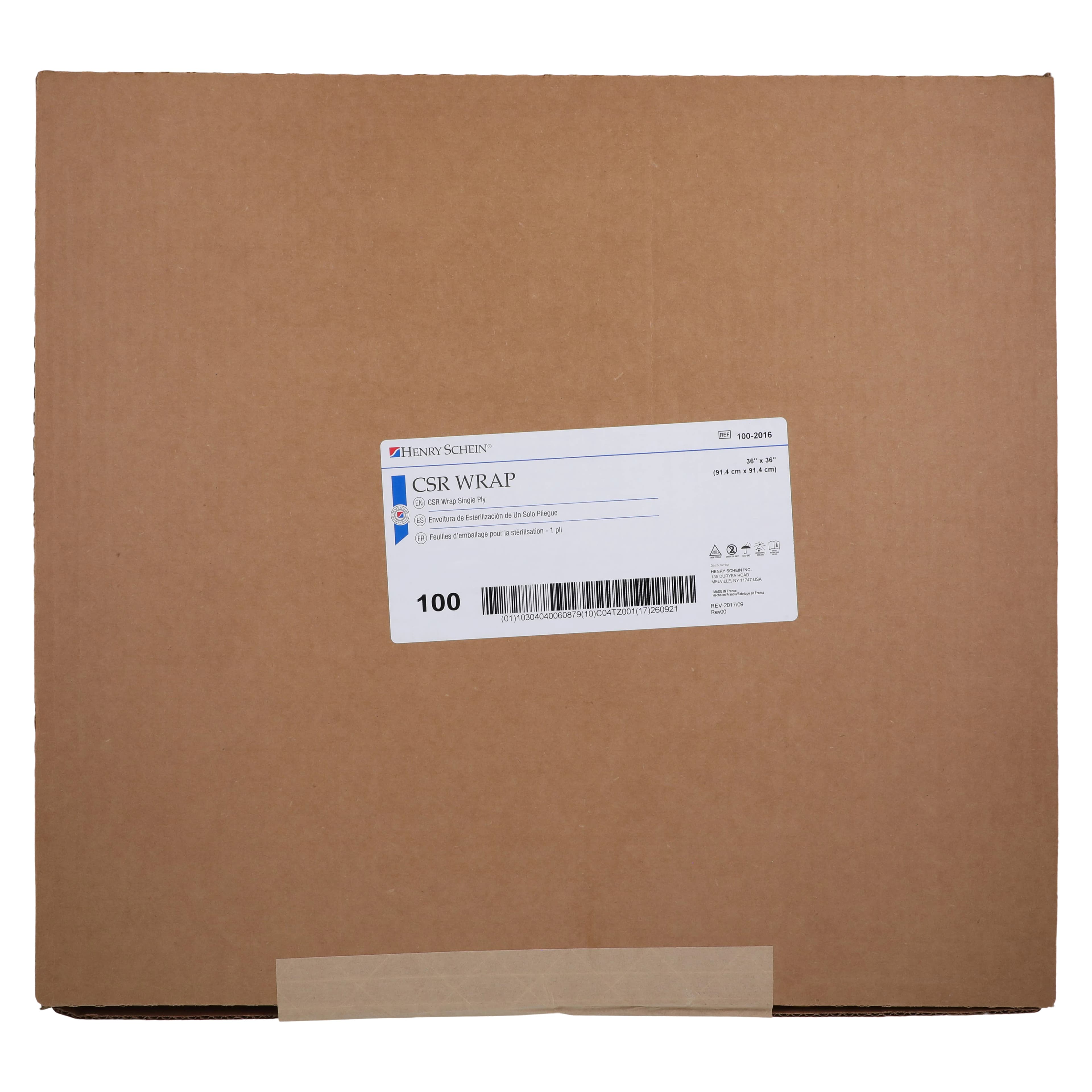 Henry Schein CSR Sterilization Wrap, 1-Ply, 36" x 36", Light Blue, 100/Box thumbnail 4