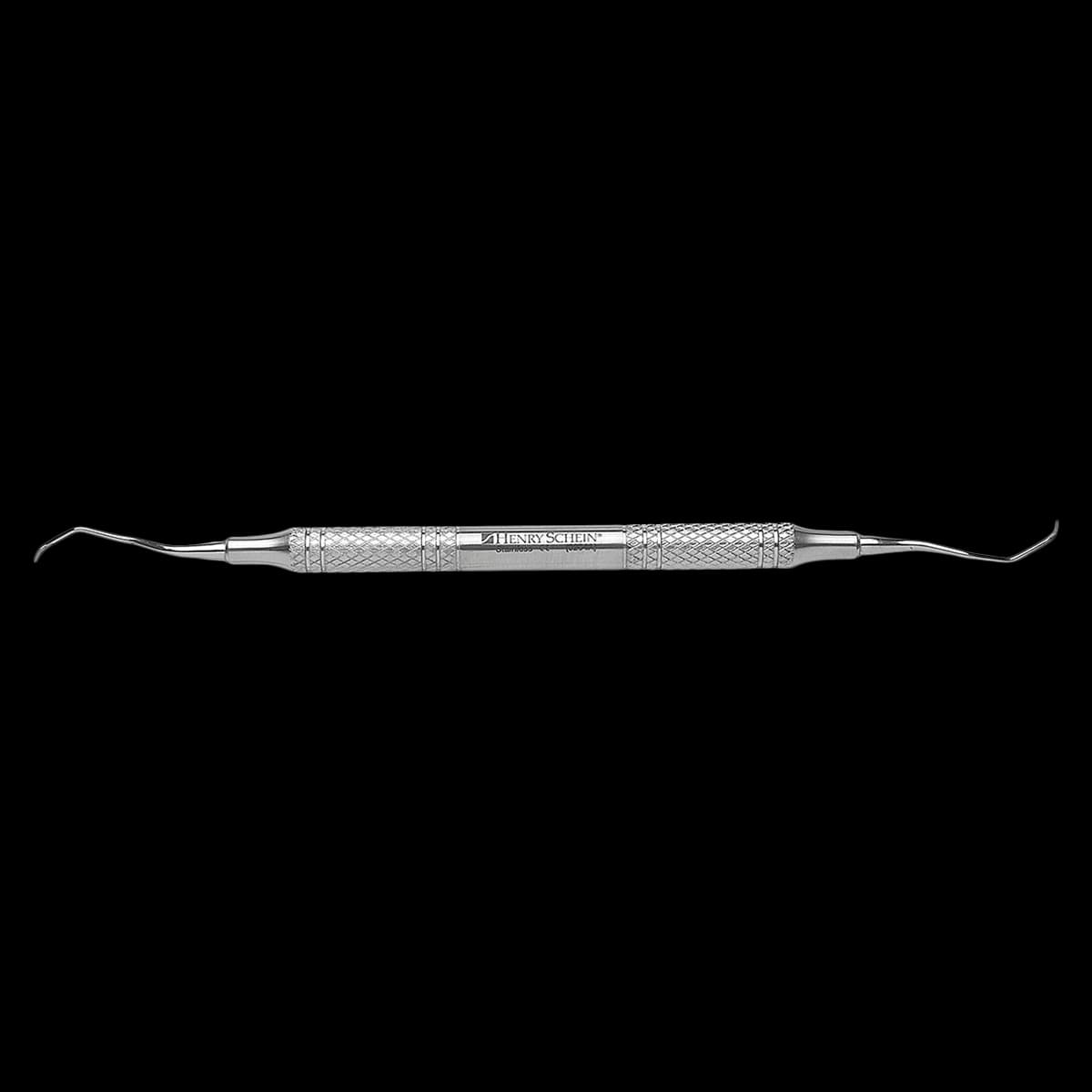 Henry Schein Gracey Curette Double End 13/14, Stainless Steel Hollow Handle, 8.0 mm Diameter, 20 g, Each - 13/14 Gracey Curette - Image 1