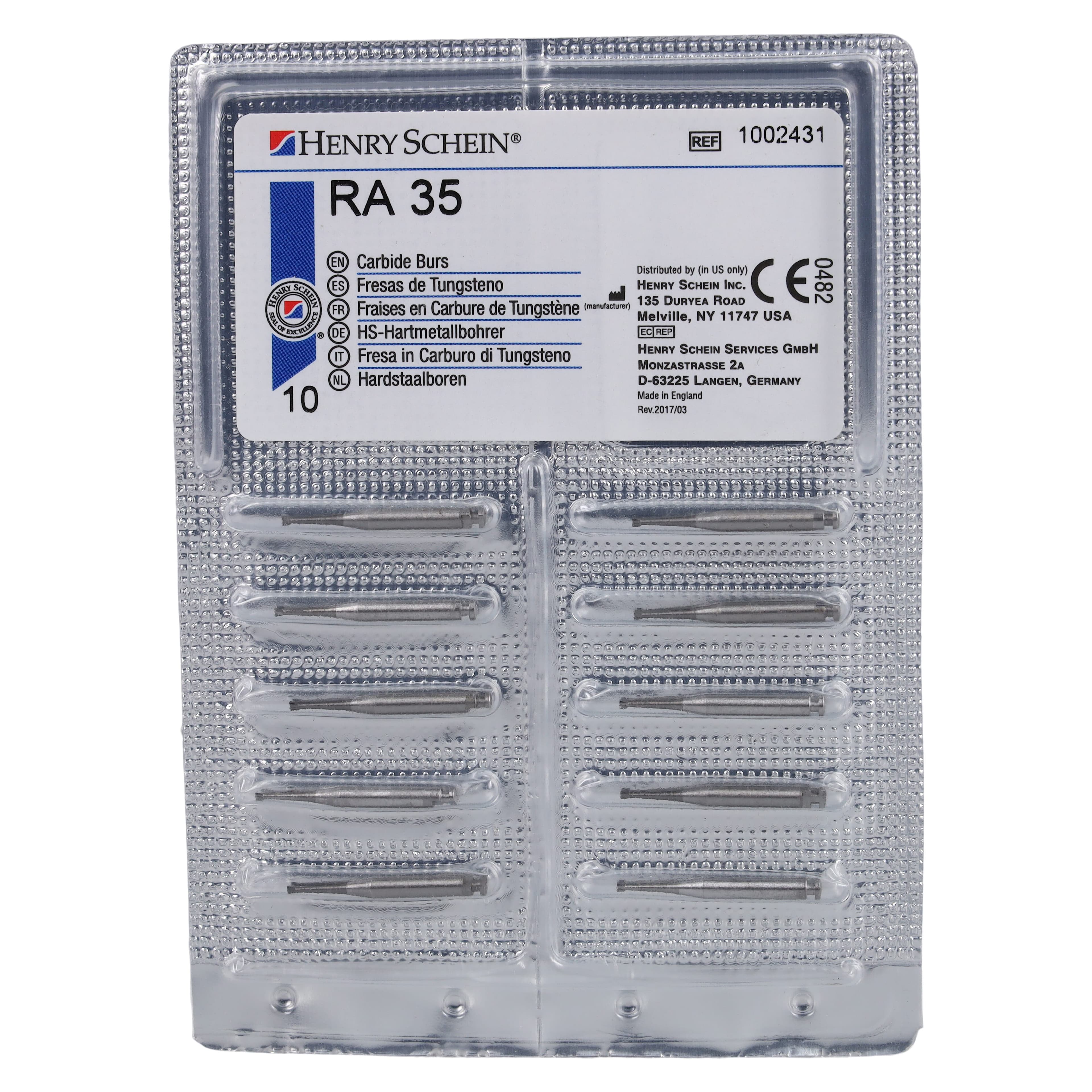 Carbide Bur RA 35, Non-Sterile, Operative, Inverted Cone, Latch Angle, 10/Pk thumbnail 5