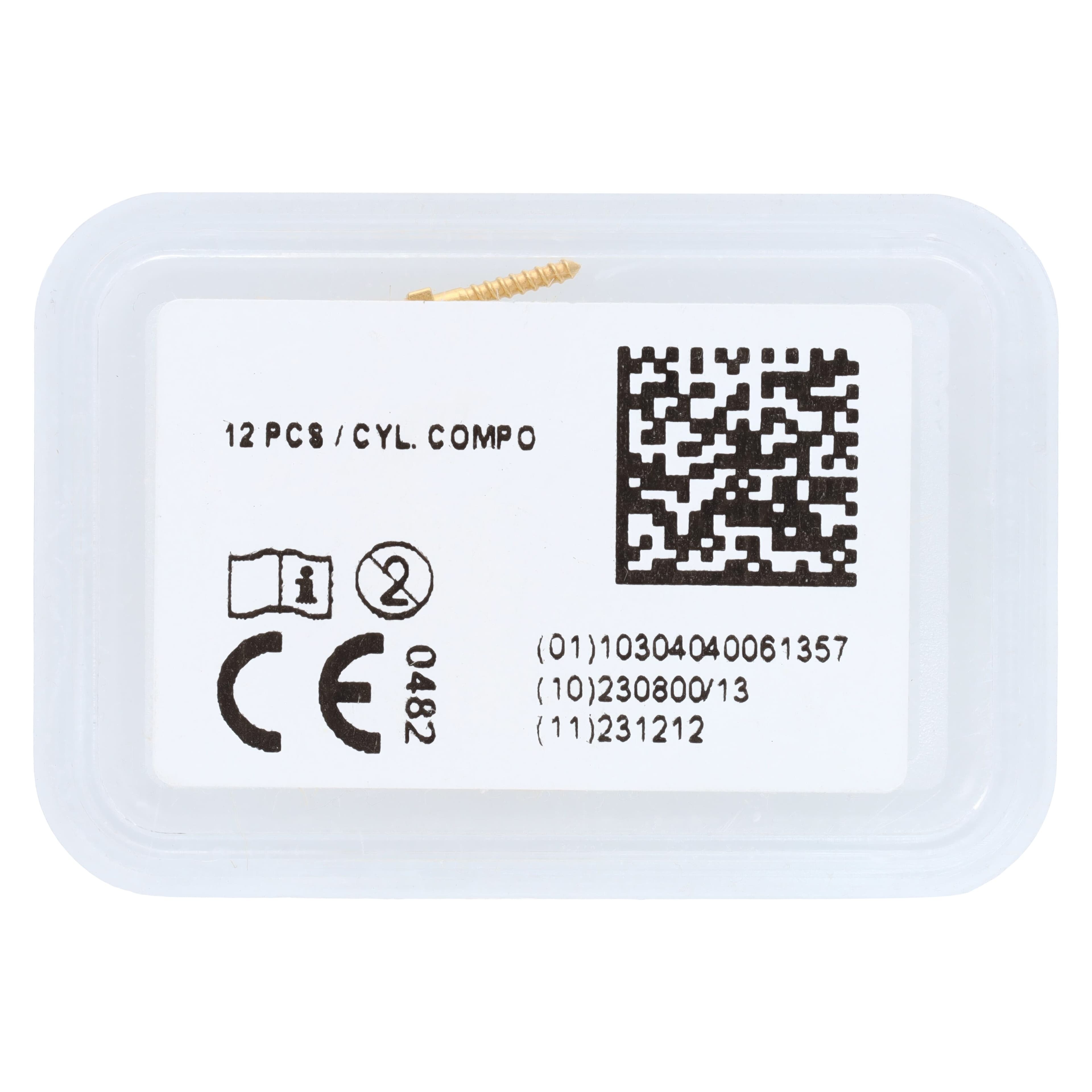 Compo-Post Gold Plated Screw Post Refill, Medium, 9.5 mm, 12/Box thumbnail 3