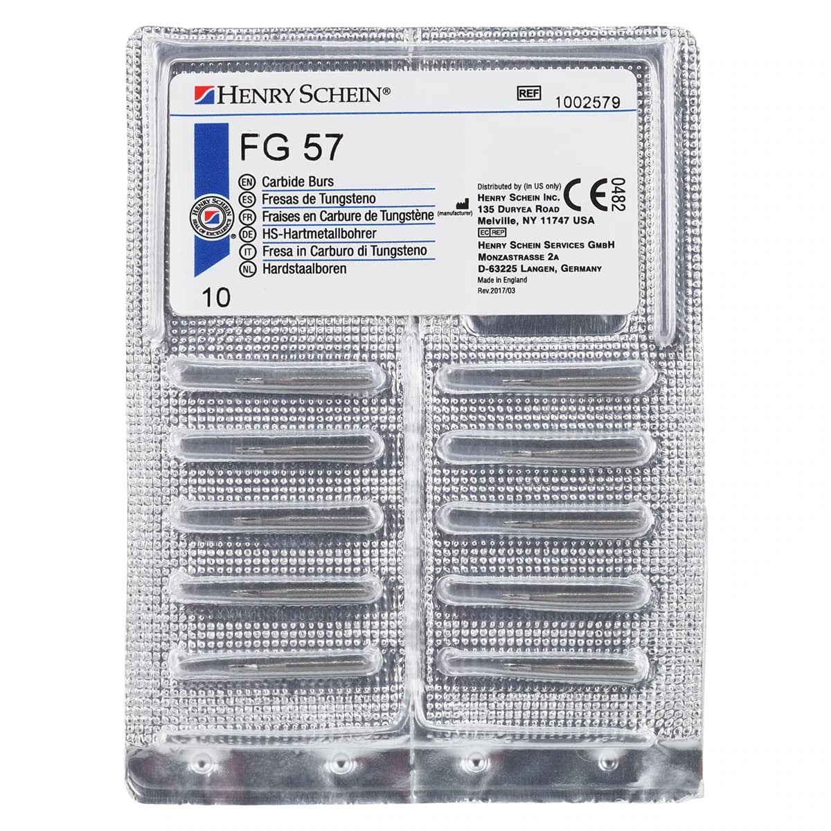Carbide Bur FG 57, Plain Fissure, Friction Grip, Operative, 10/Pk thumbnail 4