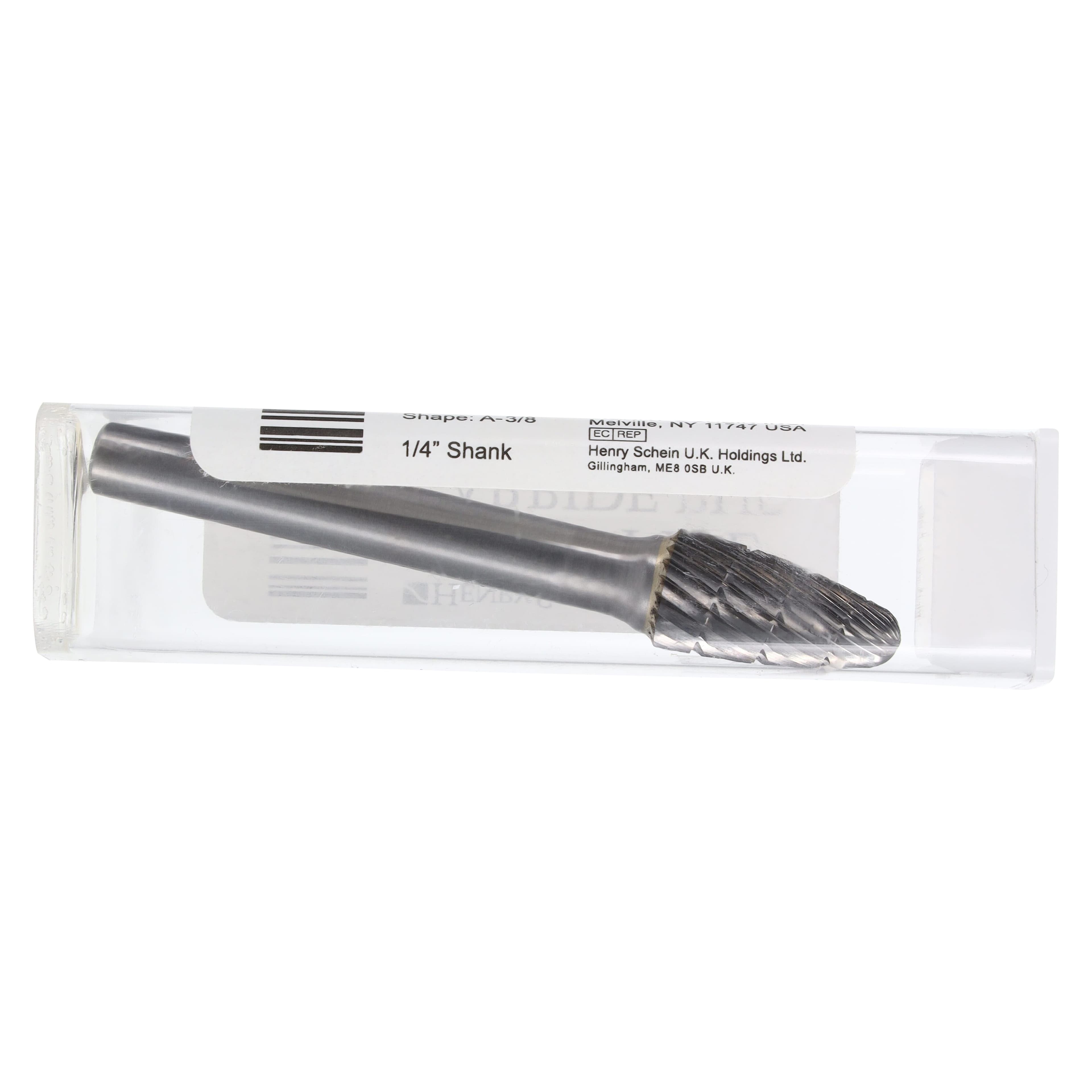 Taper Regular Cut Lathe Carbide Bur, Laboratory, 3/8" Head, 1/4" Shaft, Each thumbnail 6