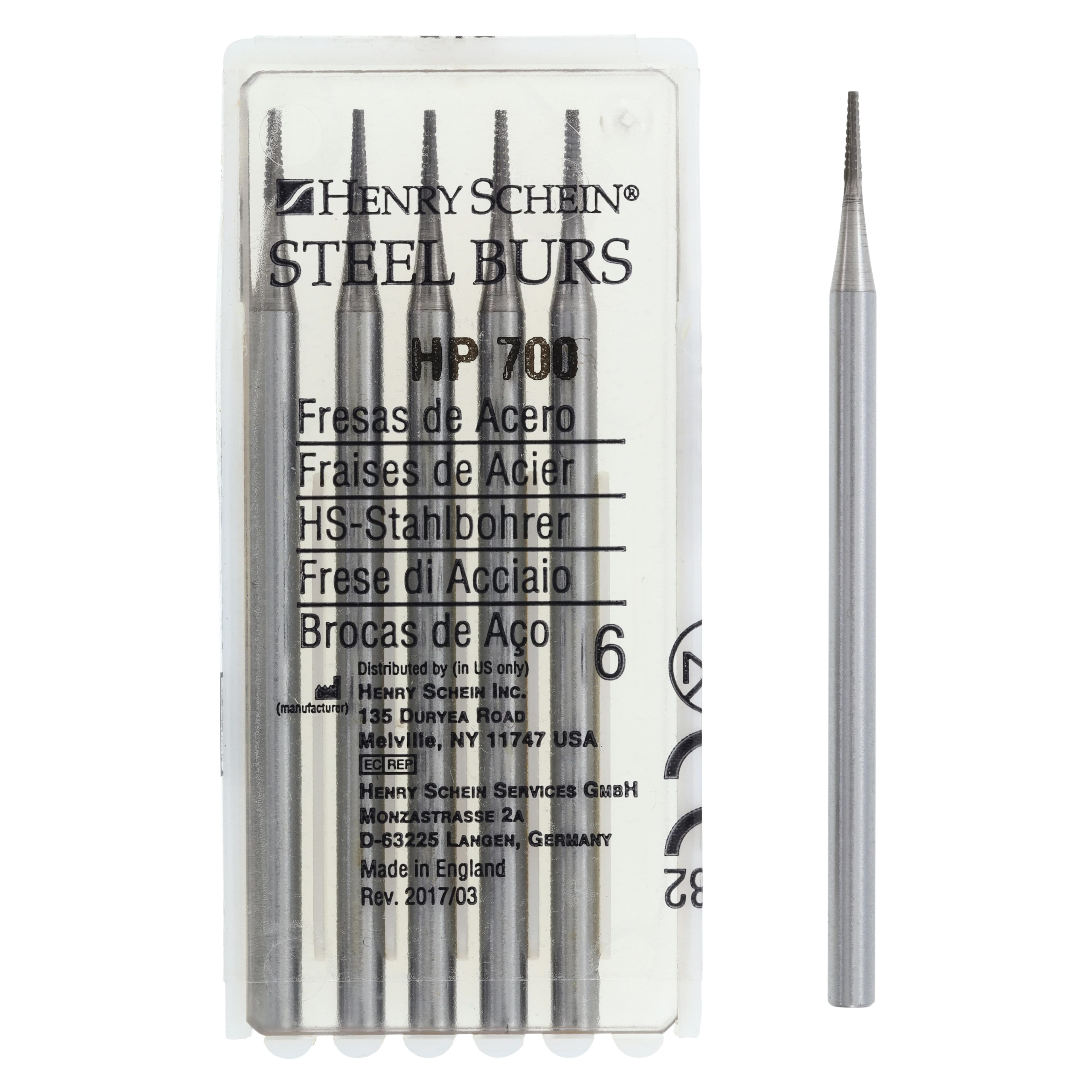 Steel Bur HP 700, Handpiece Taper, 6/Package thumbnail 4