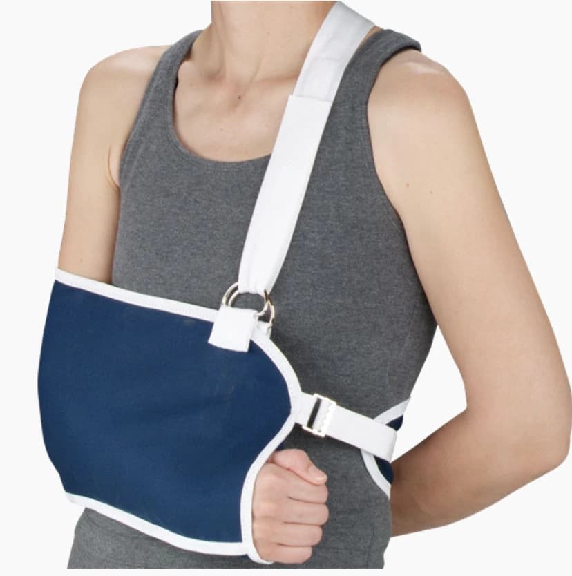 Deroyal Shoulder Immobilizer with Swathe, Navy, Medium, Canvas, 8x16.5" Pouch thumbnail 2