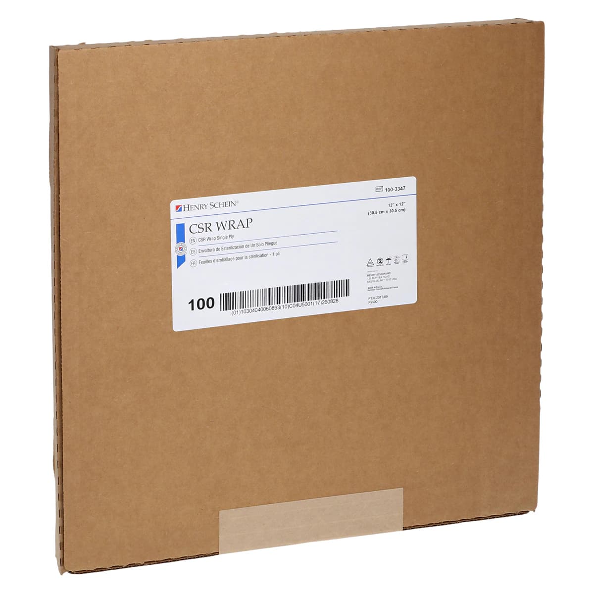 CSR Wrap Sterilization Wrap, 1-Ply, 12 in x 12 in, Blue, 100/Box - CSR Wrap - Image 1
