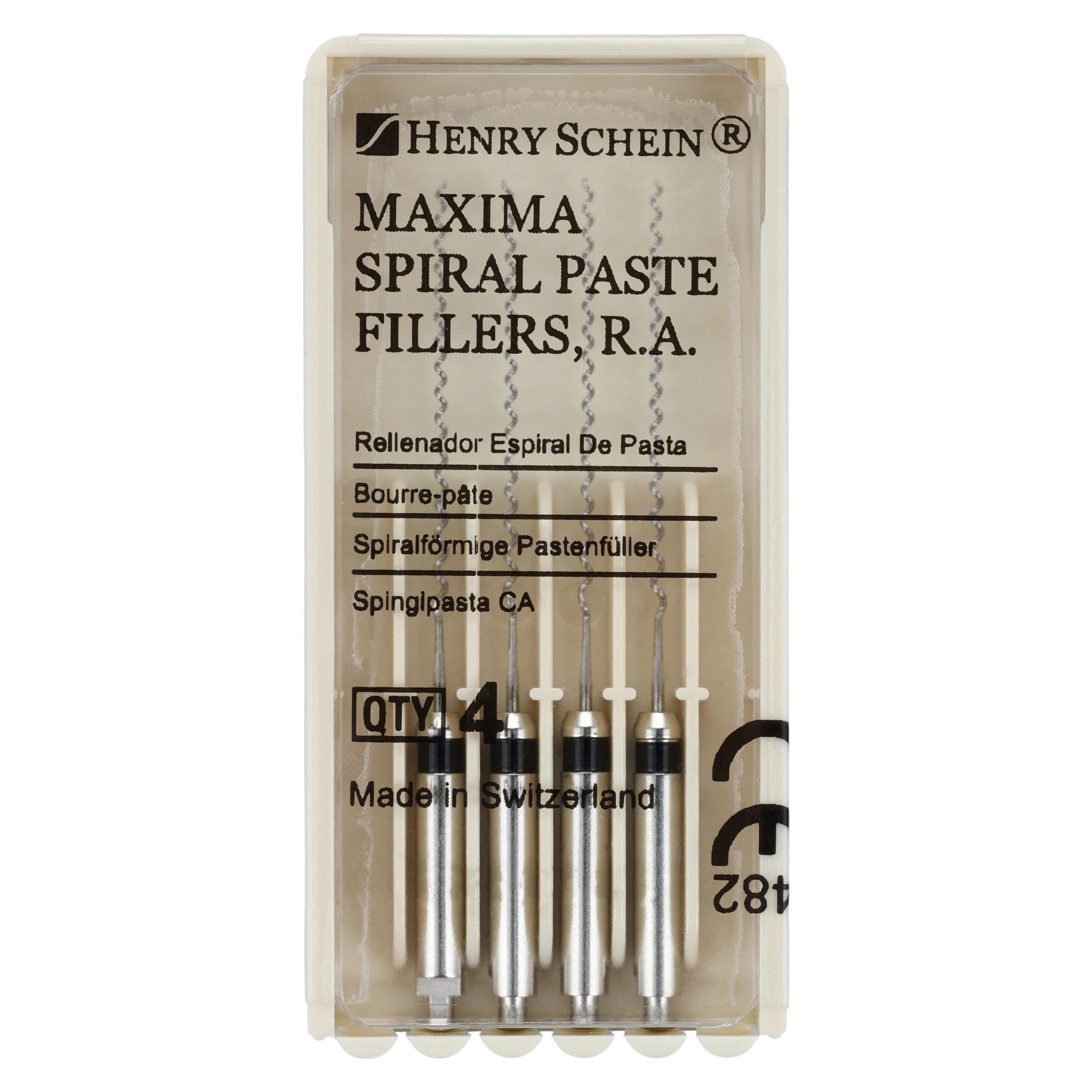HSI Paste Filler Stainless Steel, Right Angle, 25mm, Size 4, Black, Color Coded, 4/Box - Paste Fillers RA 25mm - Image 1