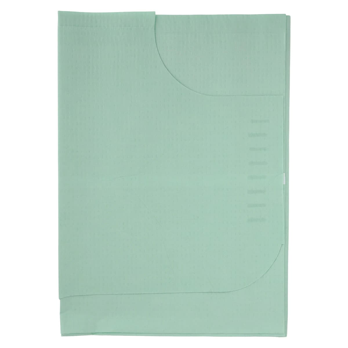 TIDI Choice Green Patient Exam Gown, Tissue/Poly/Tissue Waffle, 30" x 42", Latex-Free, Fluid Resistant, Case of 50 - TIDI Choice Green Patient Exam Gown Tissue/Poly/Tissue Waffle 30" x 42" Latex-Free Fluid Resistant Case of 50 - Image 1