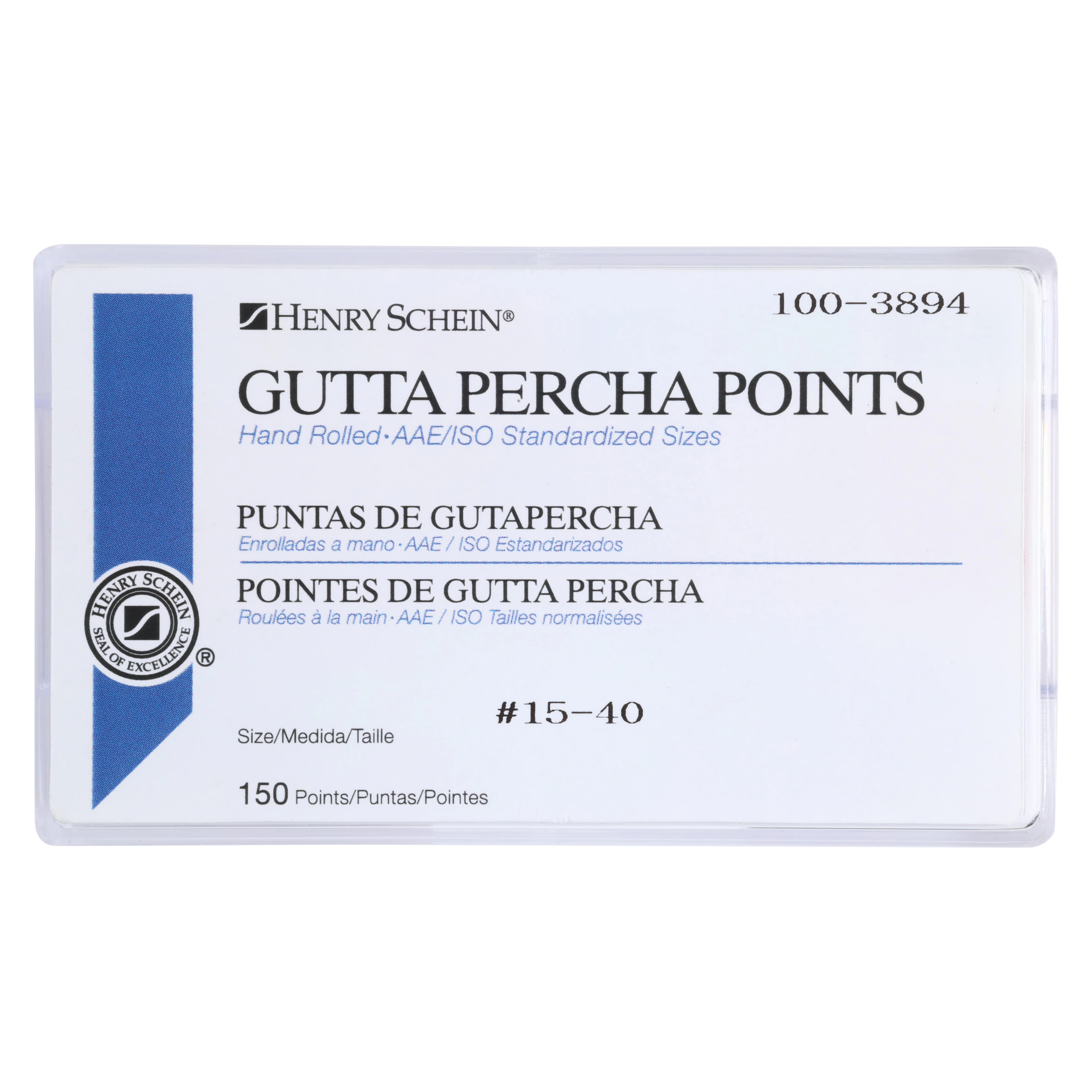 HSI Standardized Cadmium-Free Gutta Percha Points, Hand Rolled, Size 15-40, ISO Color Coded, Assorted, 150/Box thumbnail 5