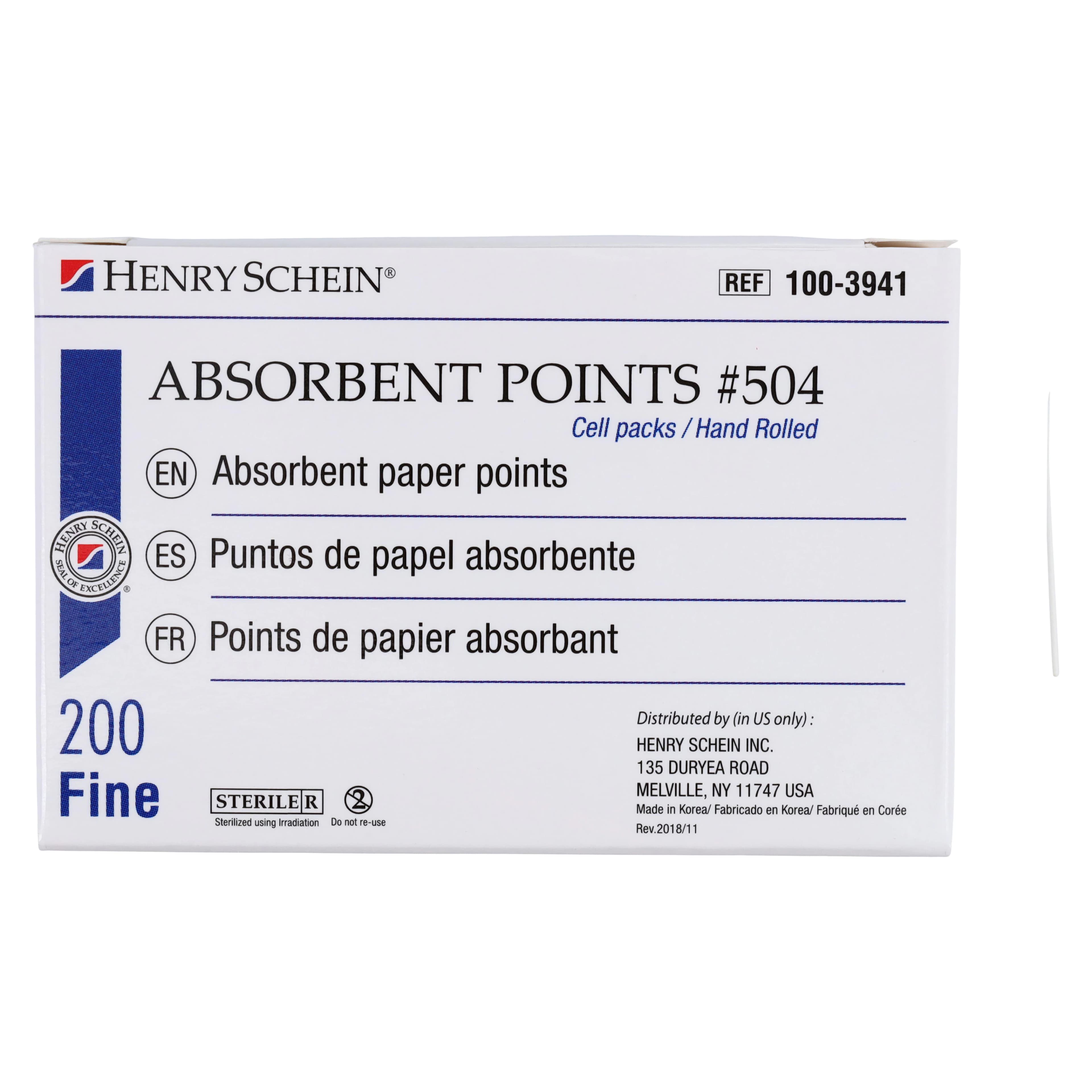 Absorbent Points #504, Fine, White, Sterile, 200/Box thumbnail 5