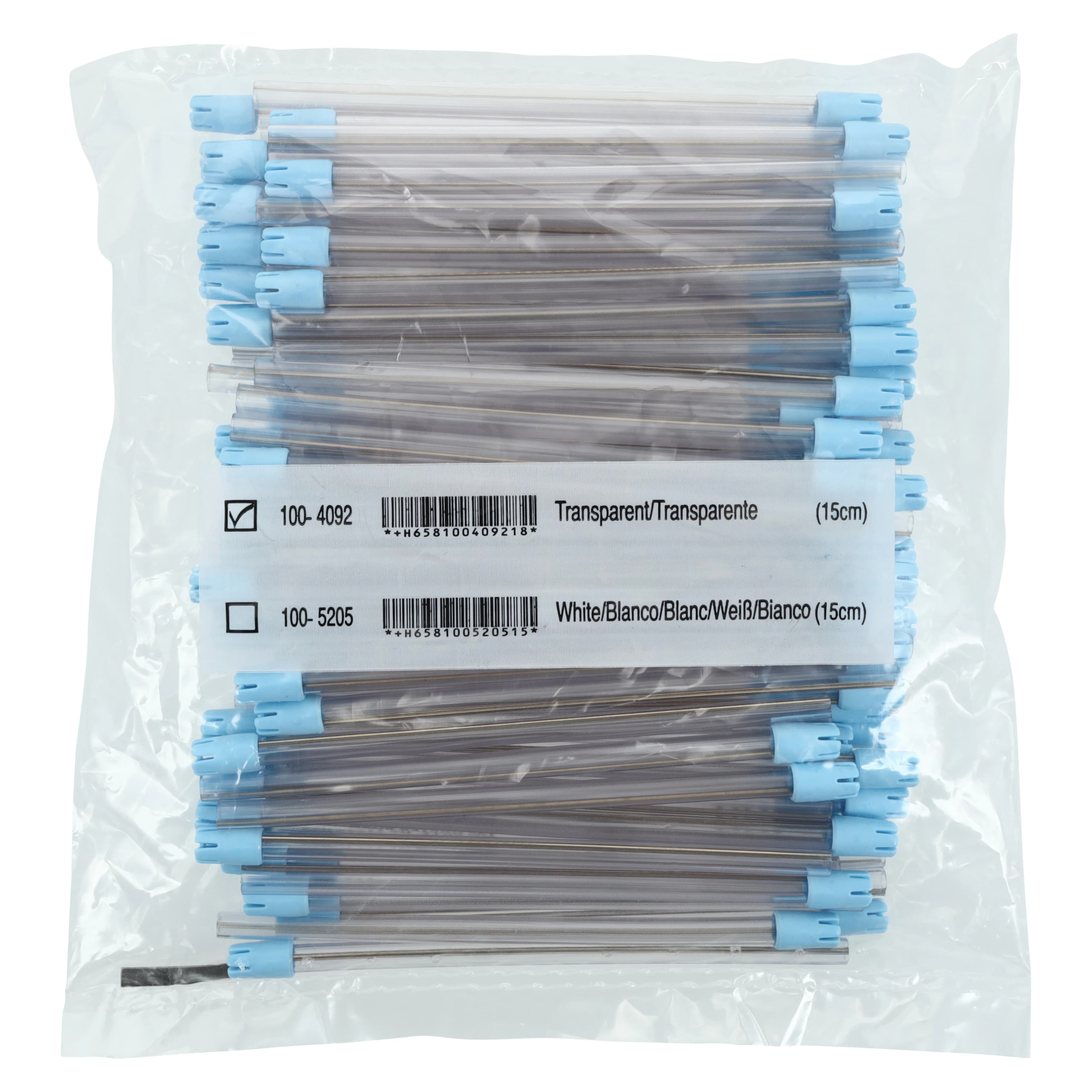 Henry Schein Saliva Ejector Clear with Blue Tip, Disposable, Latex-Free, 100/Box thumbnail 4