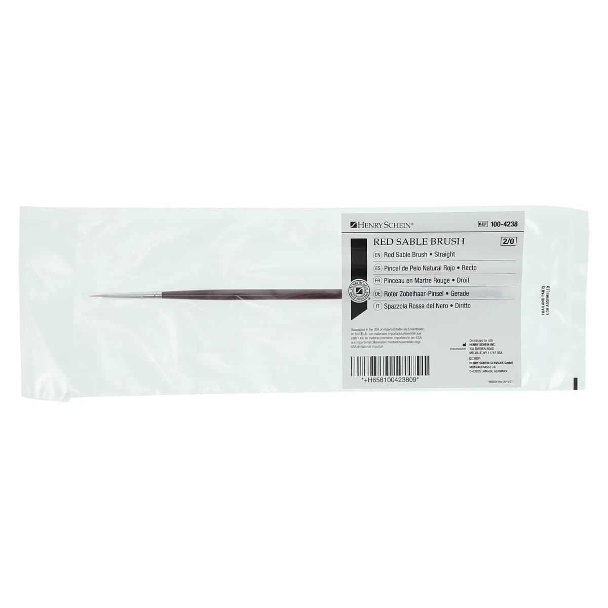 Red Sable Ceramist Brush #00, Straight - Brush Red Sable Straight - Image 1