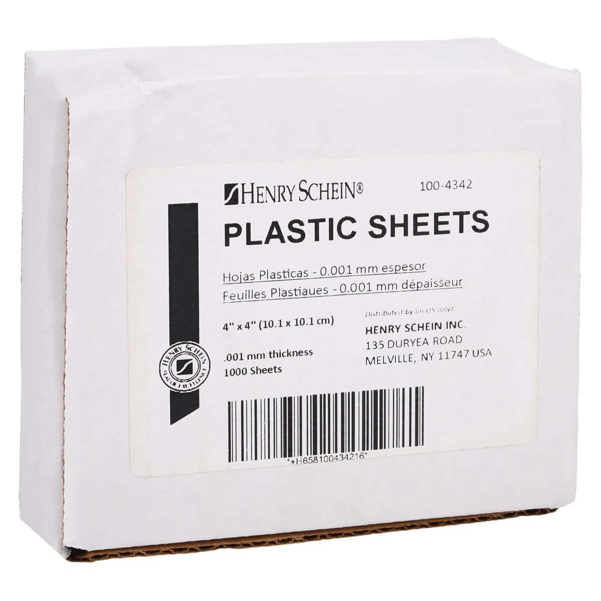 Henry Schein Plastic Separating Film Sheets, 4x4", 1000/Box - Plastic Sheets - Image 1