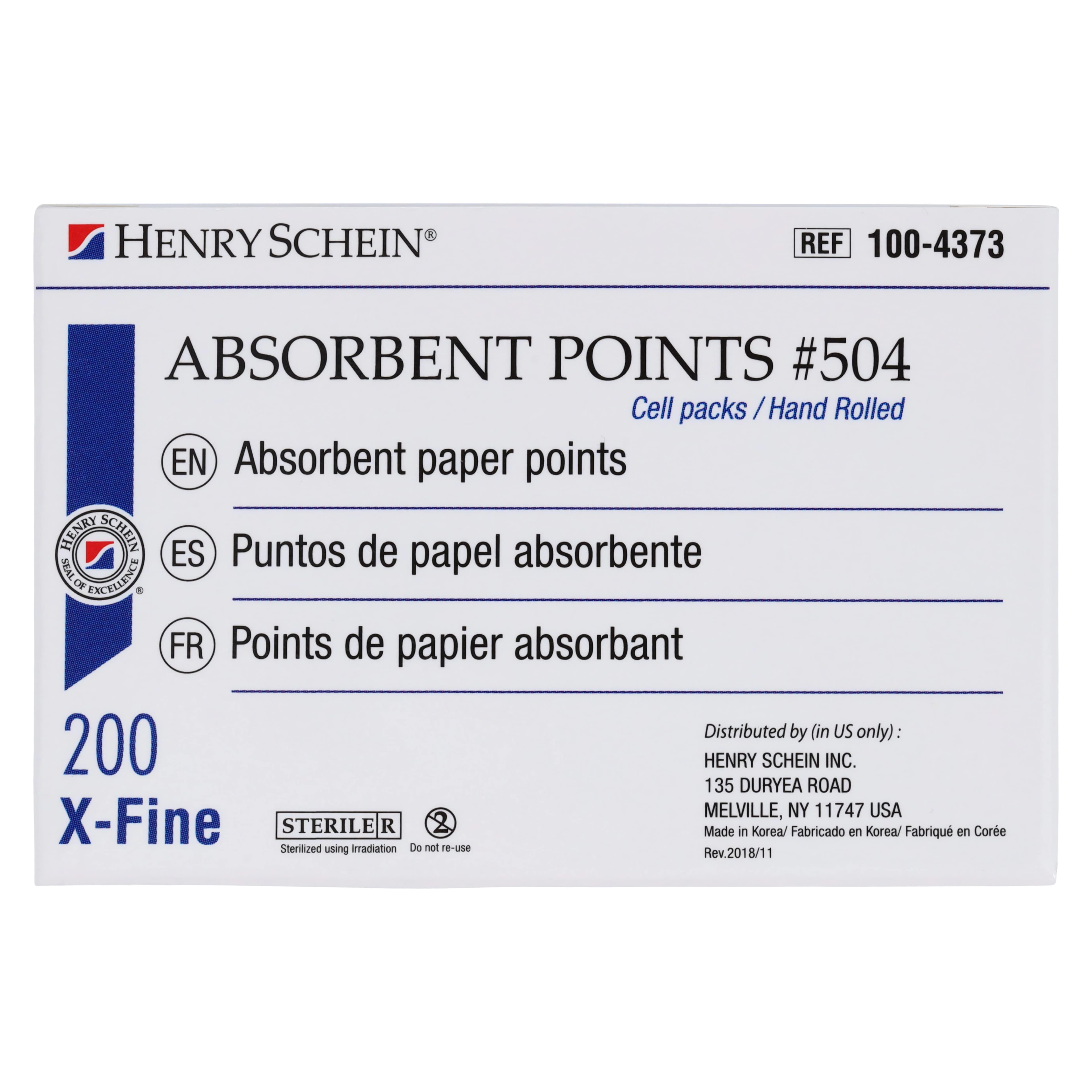 Absorbent Points #504, X-Fine, White, Sterile, 200/Box thumbnail 6