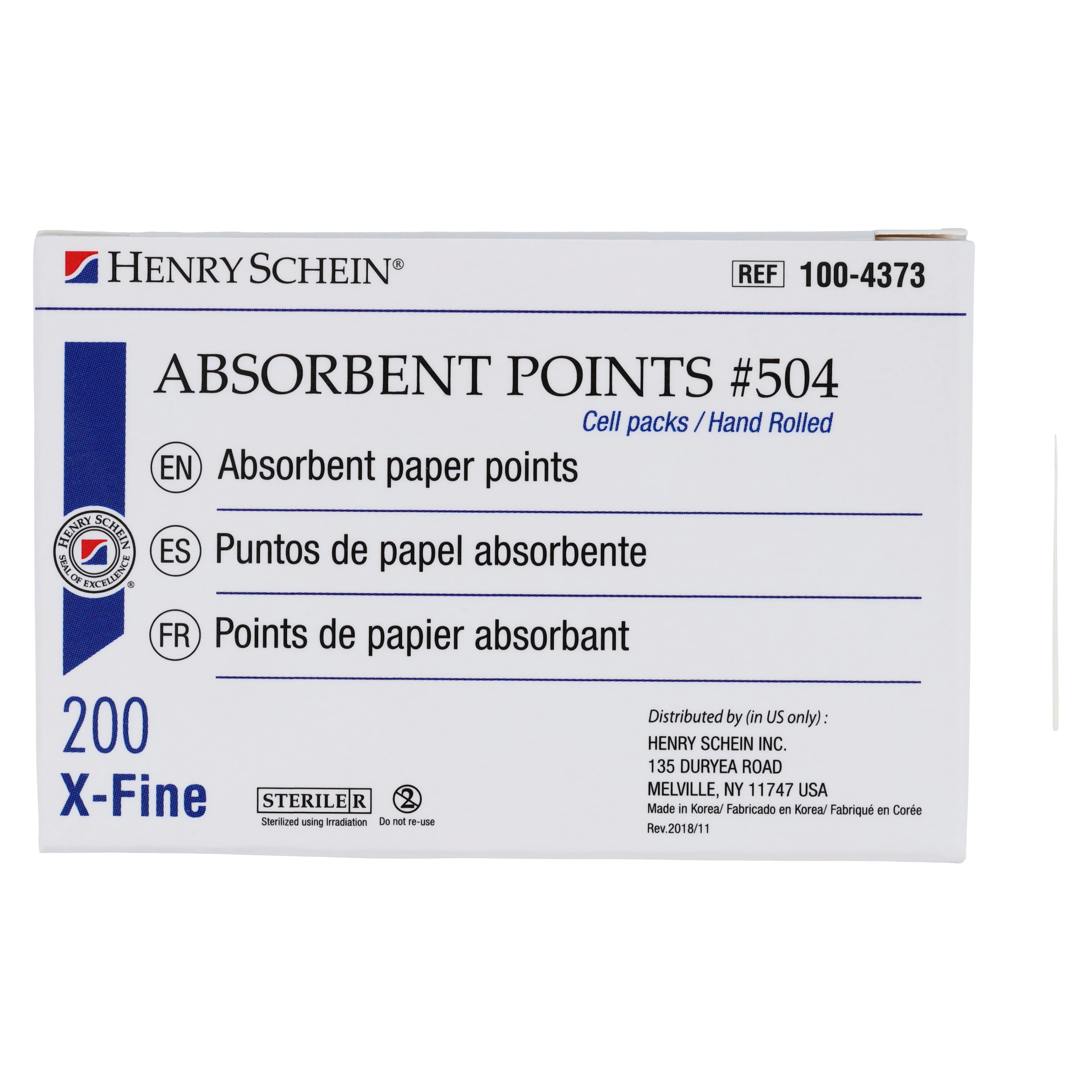 Absorbent Points #504, X-Fine, White, Sterile, 200/Box thumbnail 5