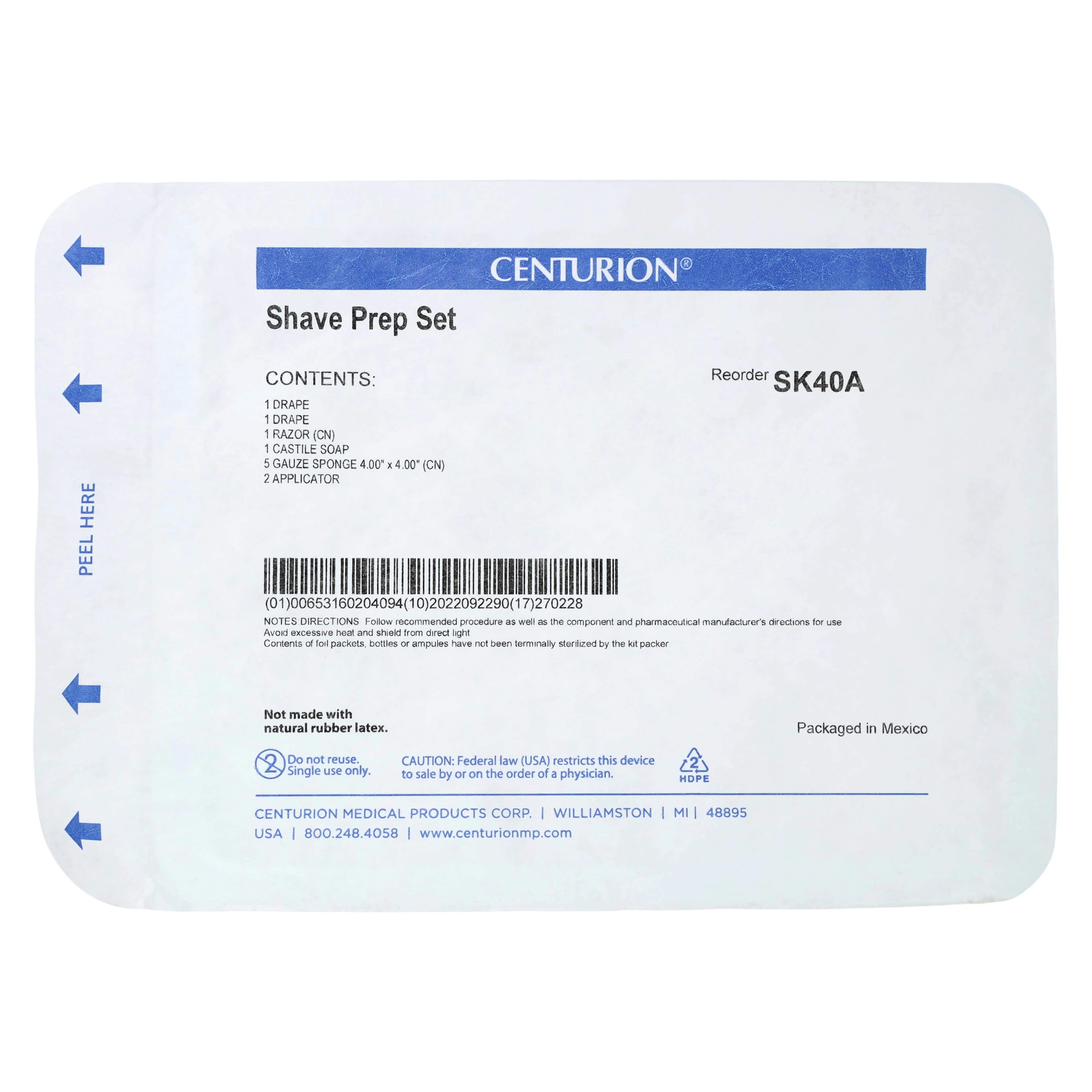 Medline Shave Prep Tray Kit - Shave Prep Tray Kit - Image 1