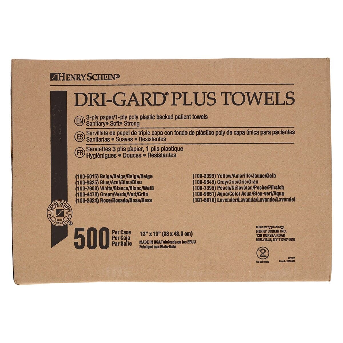 Dri-Gard Plus Patient Towels, 3-Ply Tissue/Poly, 13" x 19", Green, 500/Case thumbnail 3