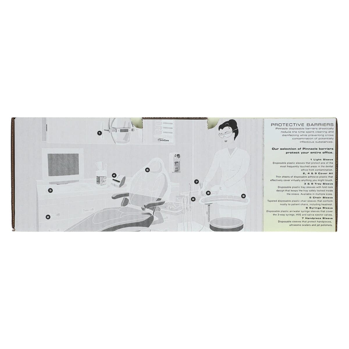 Pinnacle Chair Sleeve Barriers, Universal, Clear, 27.5" x 24", 225/Roll, Model 3800 thumbnail 3