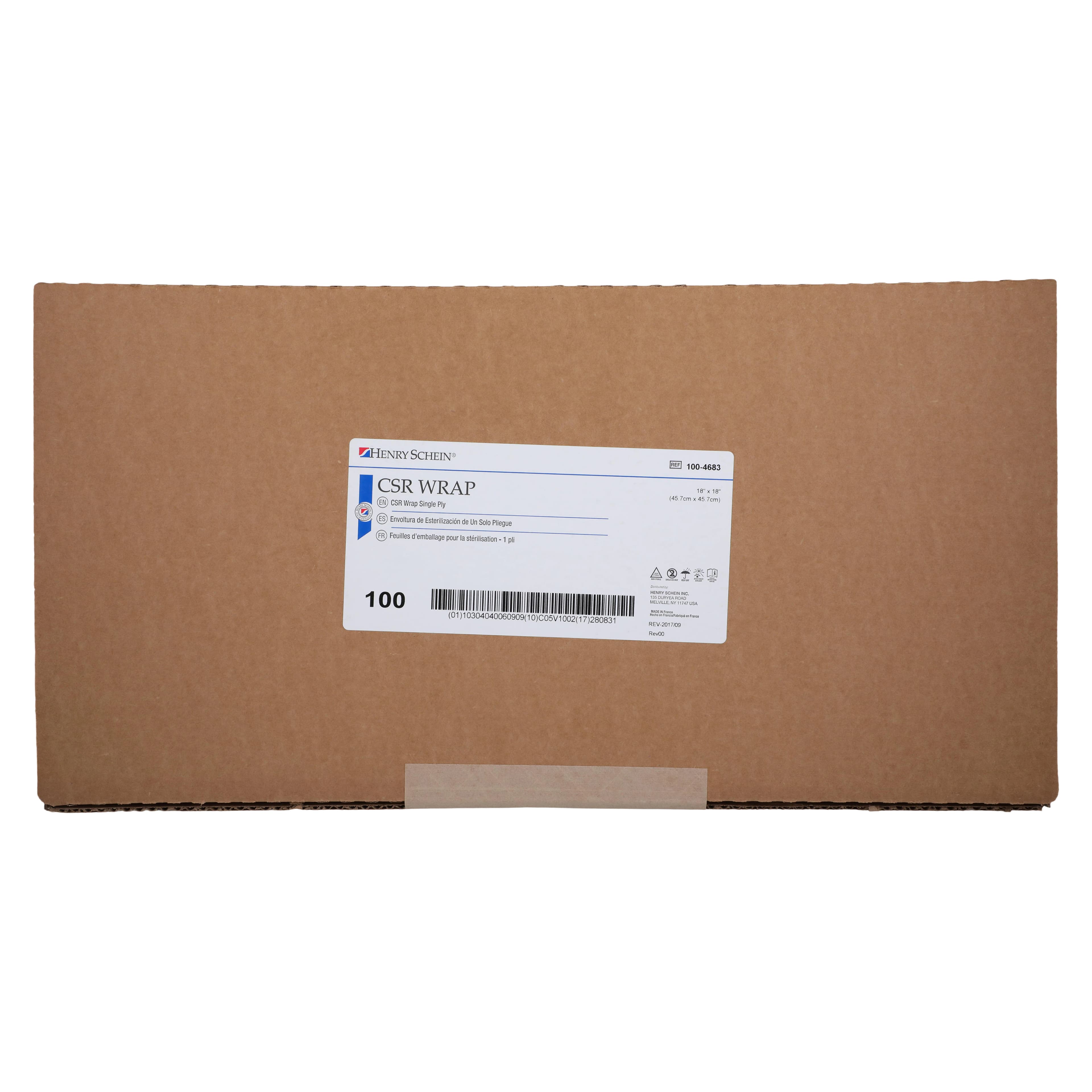 Henry Schein CSR Sterilization Wrap, 1-Ply, 18 in x 18 in, Blue, 100/Box thumbnail 4