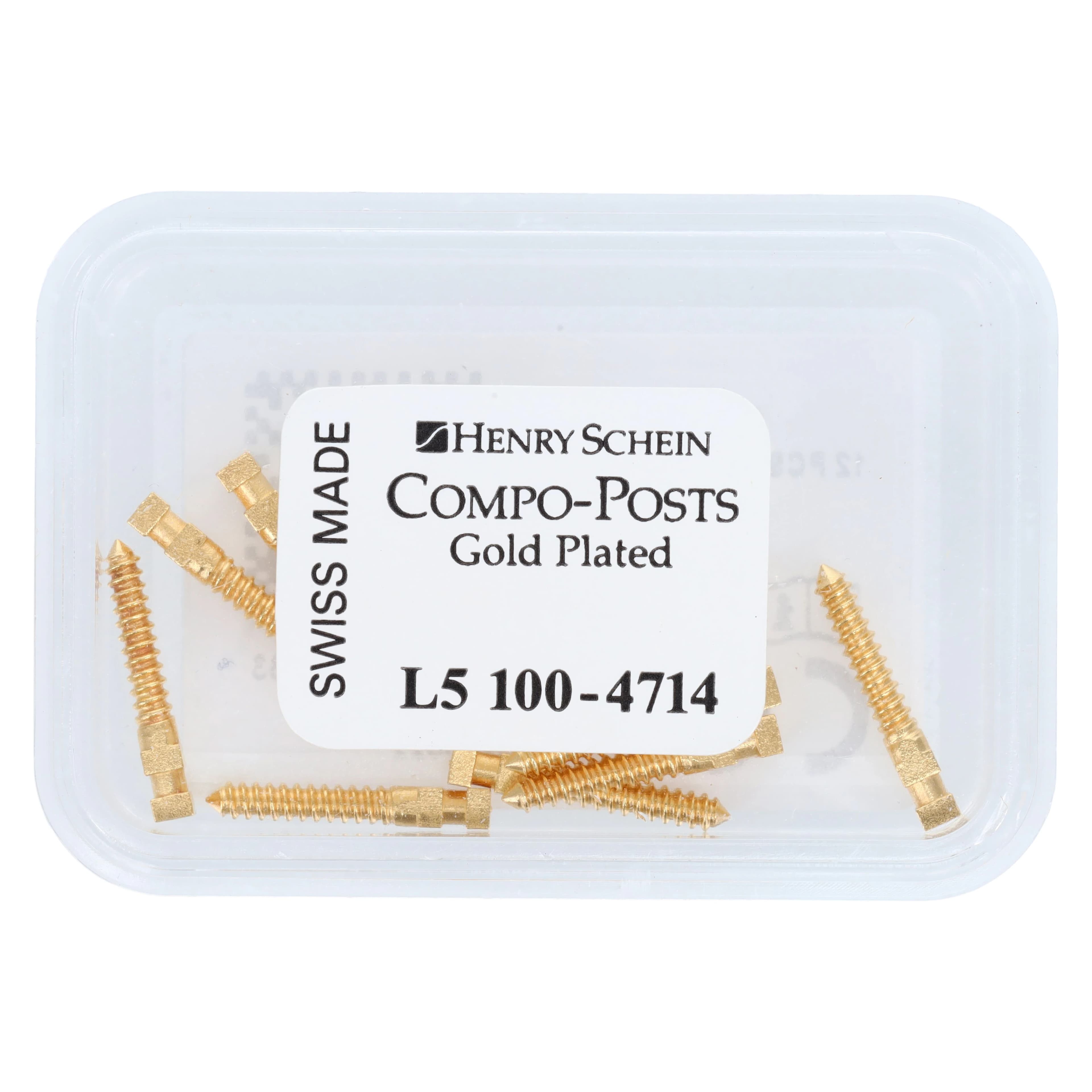Compo-Post Screw Posts, Gold Plated, Long 12 mm, Refill, 12/Box thumbnail 2