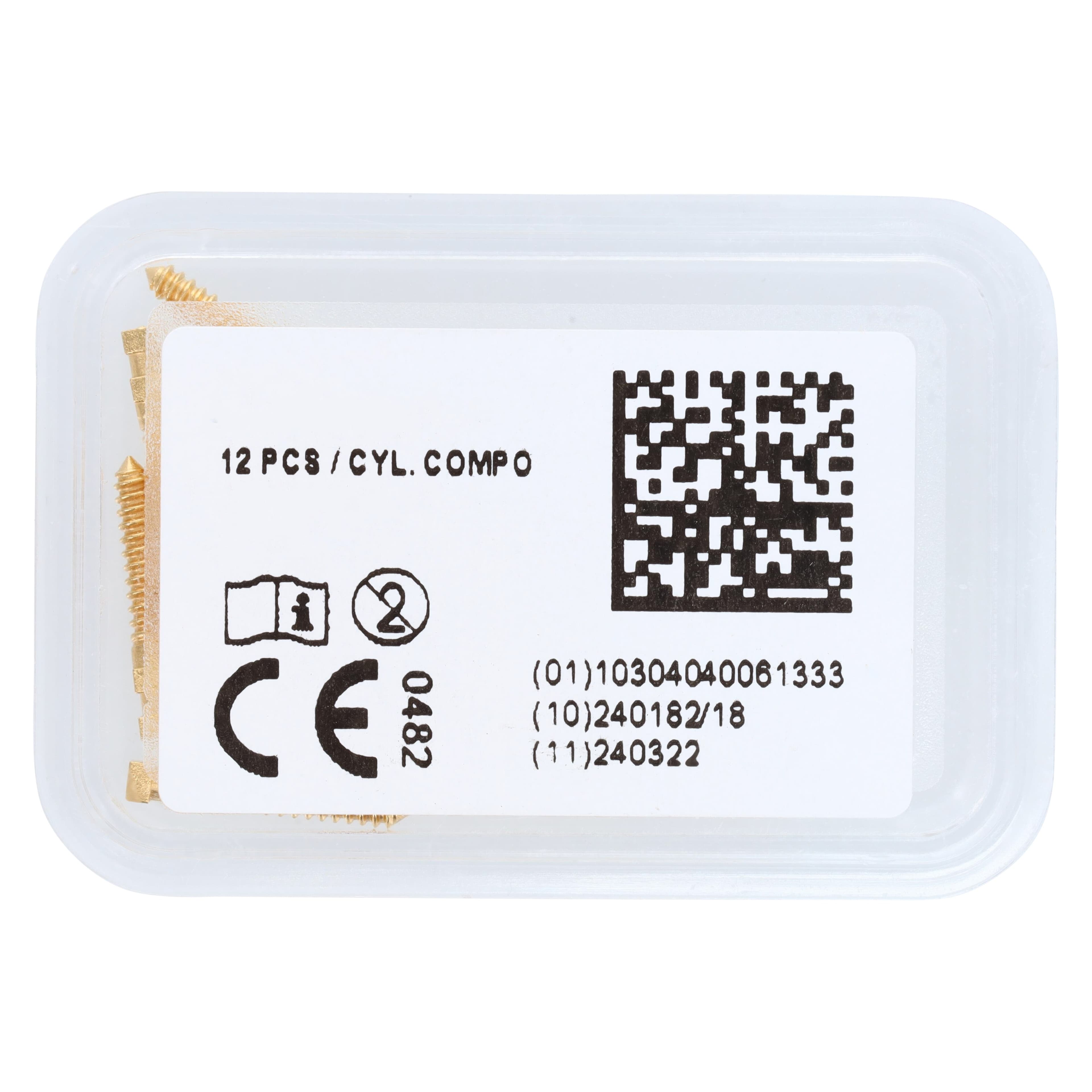 Compo-Post Screw Posts, Gold Plated, Long 12 mm, Refill, 12/Box thumbnail 3