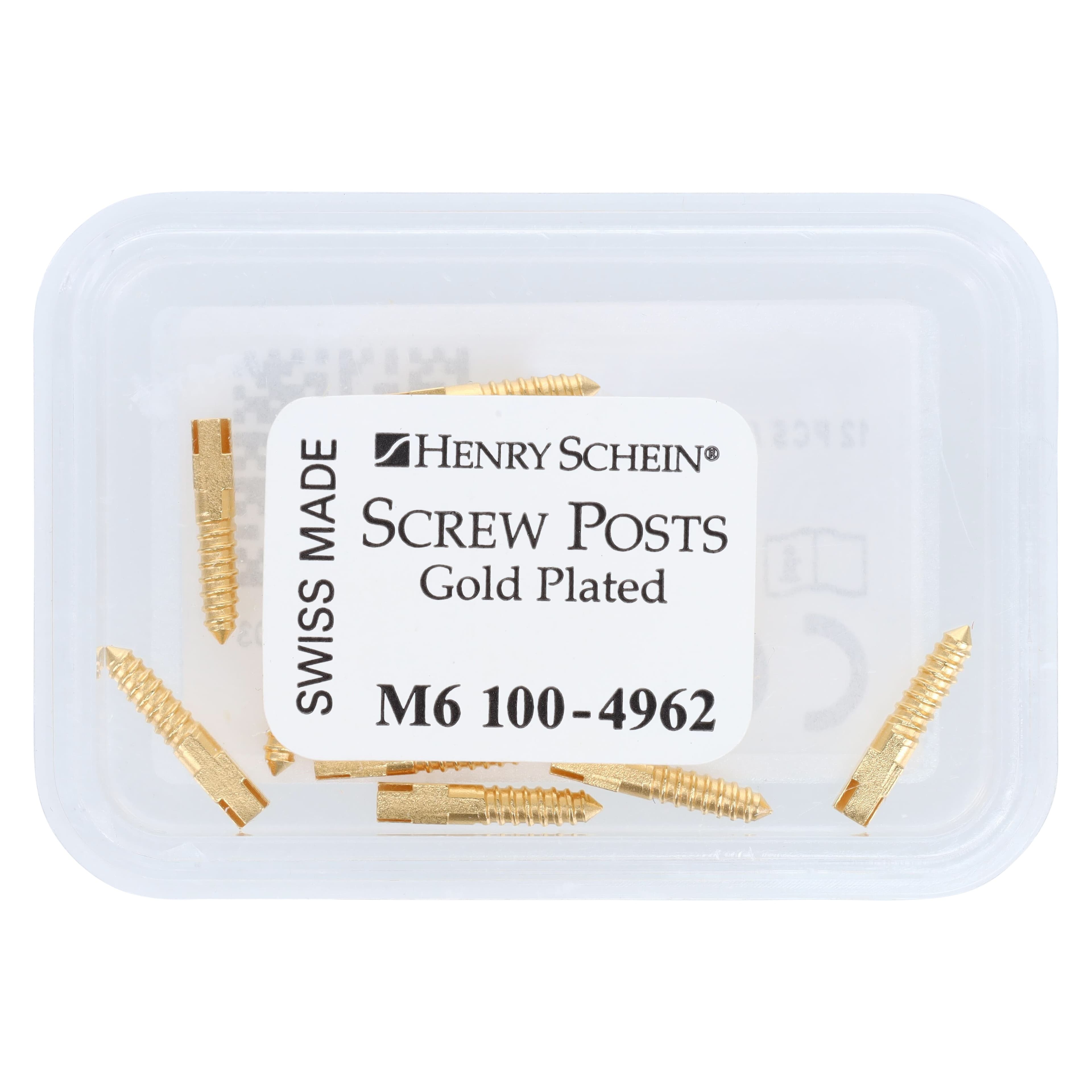 HSI Screw Posts Gold Plated Refill, Medium, 12/Box, 01KEZKNHSXJZ2637JC301CDR34 thumbnail 2