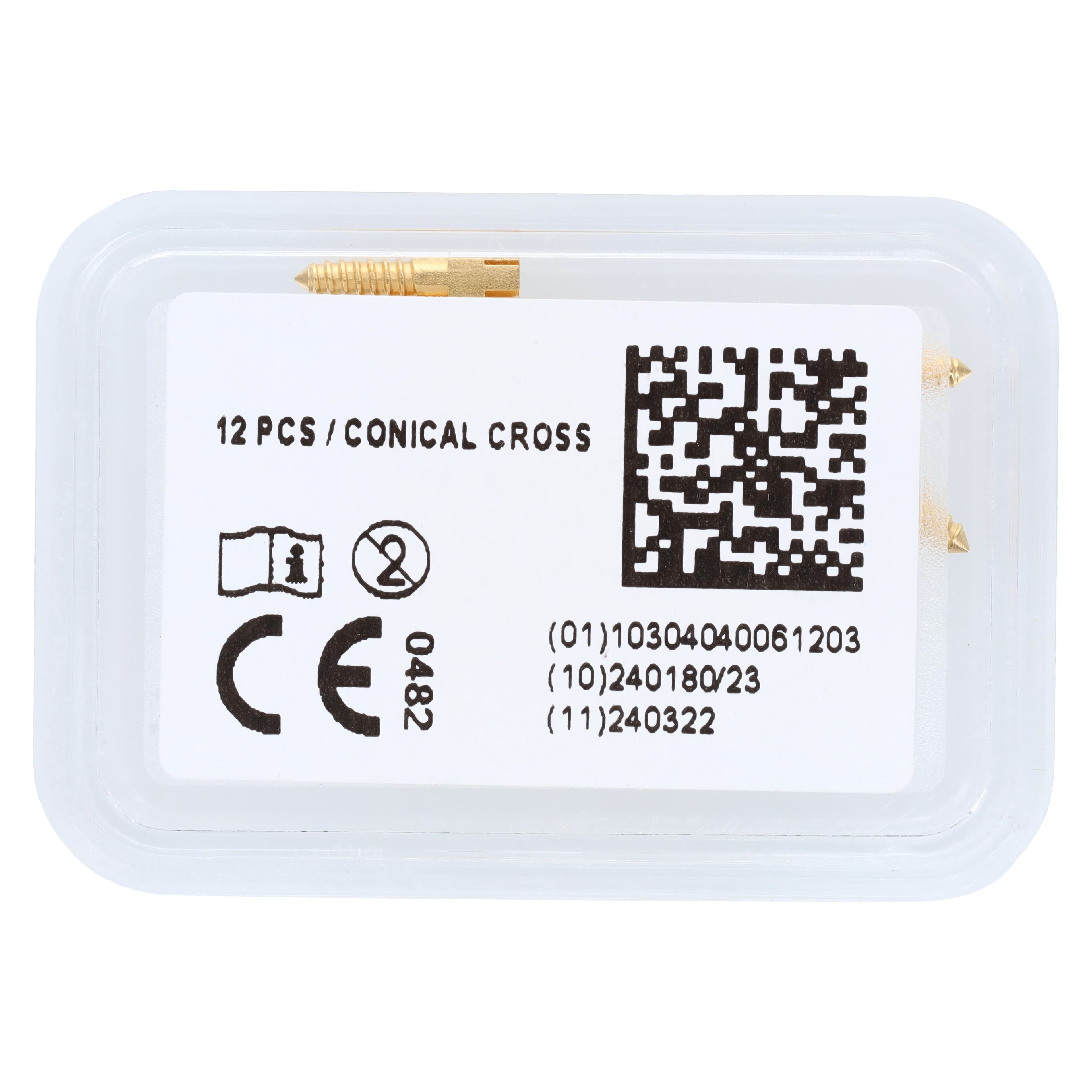 HSI Screw Posts Gold Plated Refill, Medium, 12/Box, 01KEZKNHSXJZ2637JC301CDR34 thumbnail 3