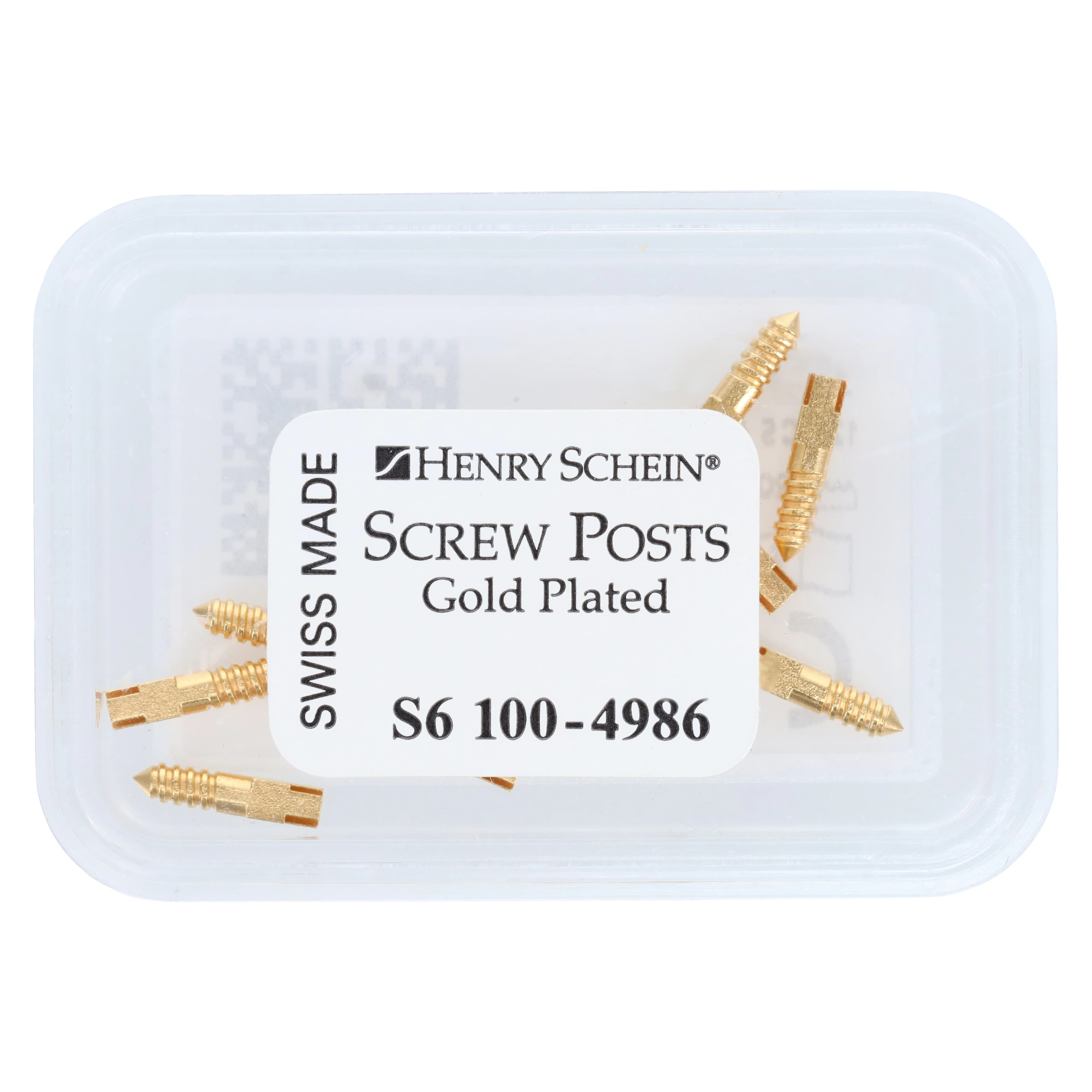 Screw Posts Gold Plated Refills, Short, 12/Box thumbnail 2
